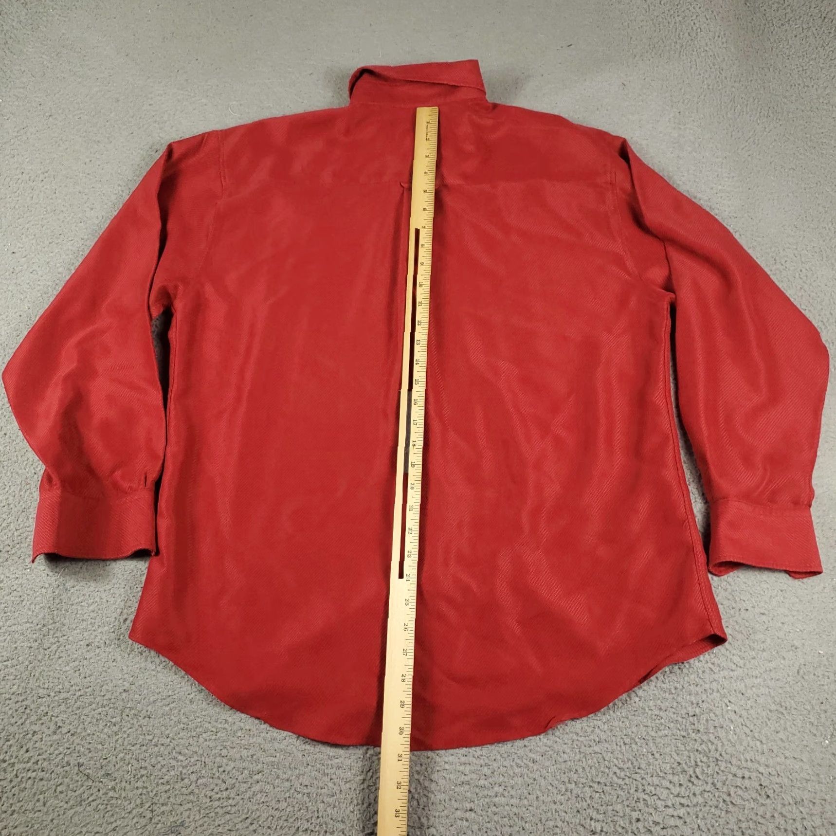 BUGATCHI Bugatchi Uomo Button-Up Shirt Mens Large Red Long Sleeve Casual Classic Preppy Size US L / EU 52-54 / 3 - 6 Thumbnail