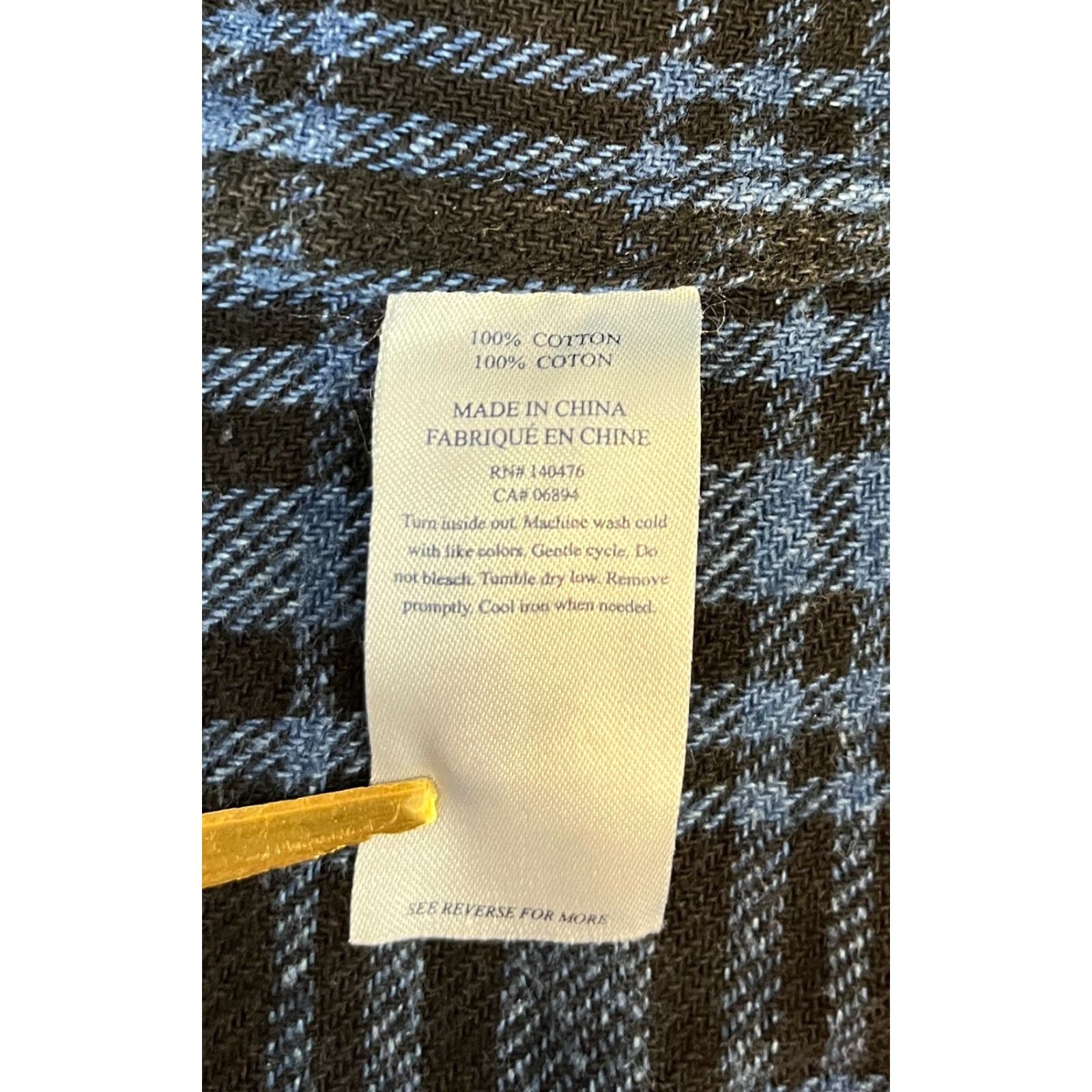 Faherty VINTAGE Faherty Indigo Workshirt Indigo Night Plaid Flannel Button-Up M Faherty Mens Size US M / EU 48-50 / 2 - 6 Thumbnail