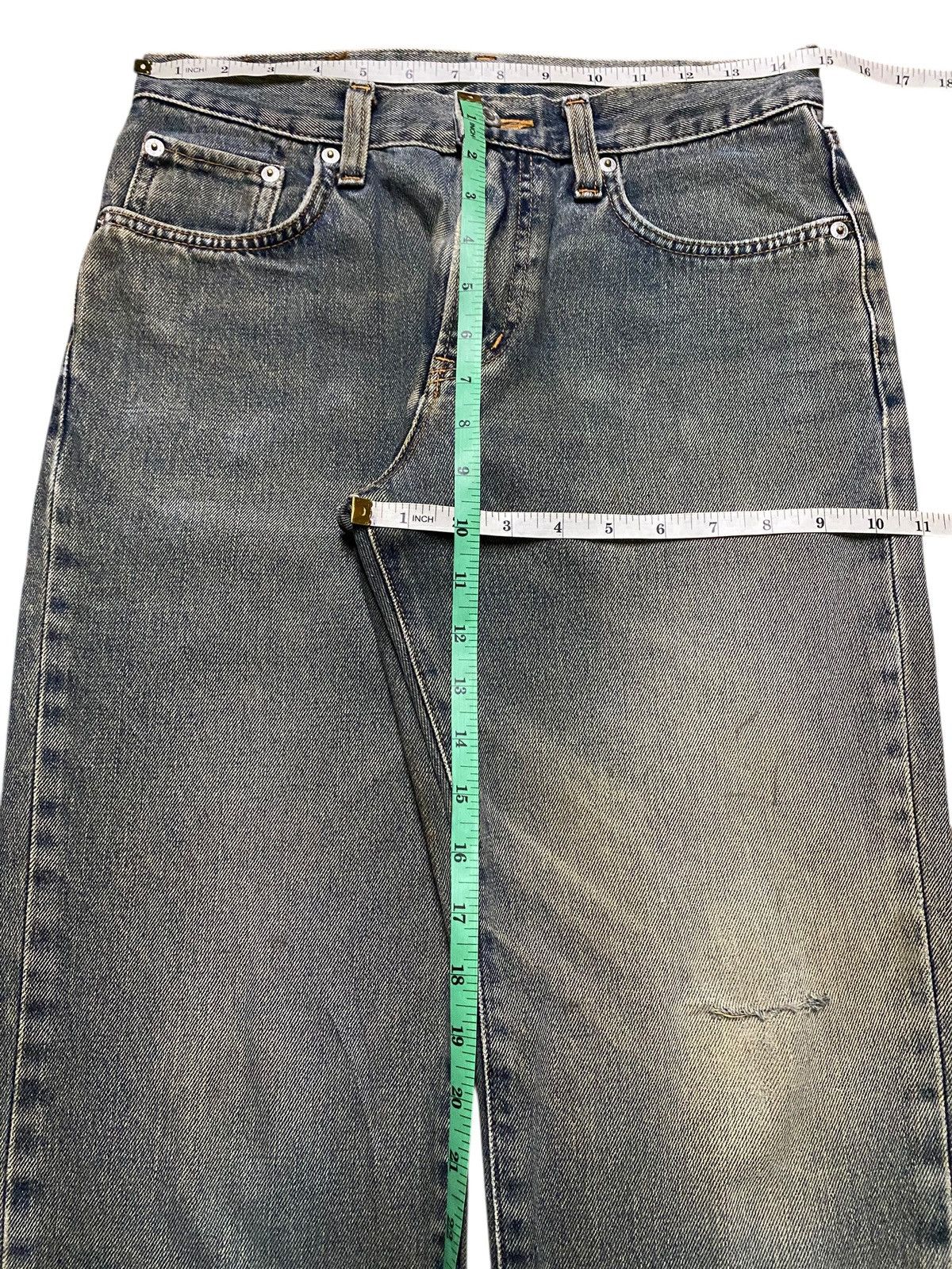 Japanese Brand Vintage Edwin E603R Japan Mud Wash Distressed Loose Jeans Size US 30 / EU 46 - 13 Thumbnail