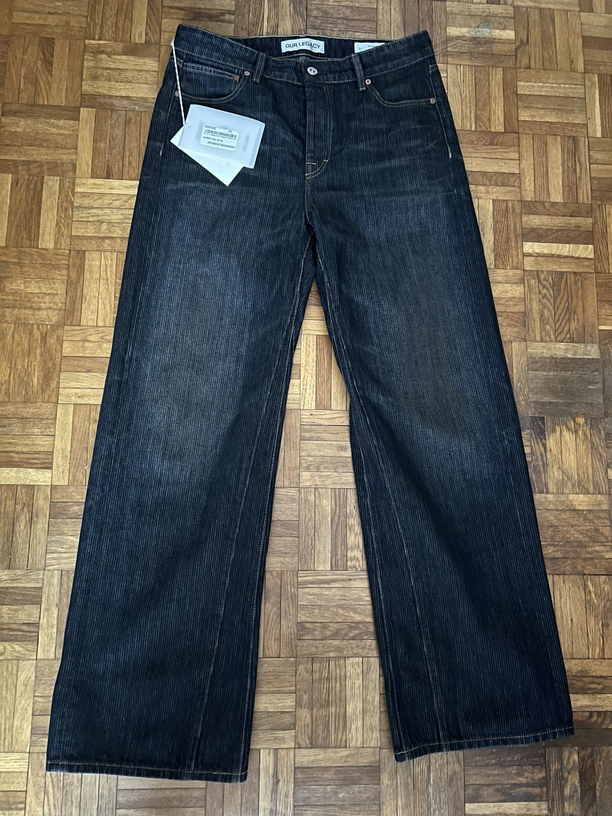 Our Legacy Treble cut velvet navy blue Size US 31 - 1 Thumbnail