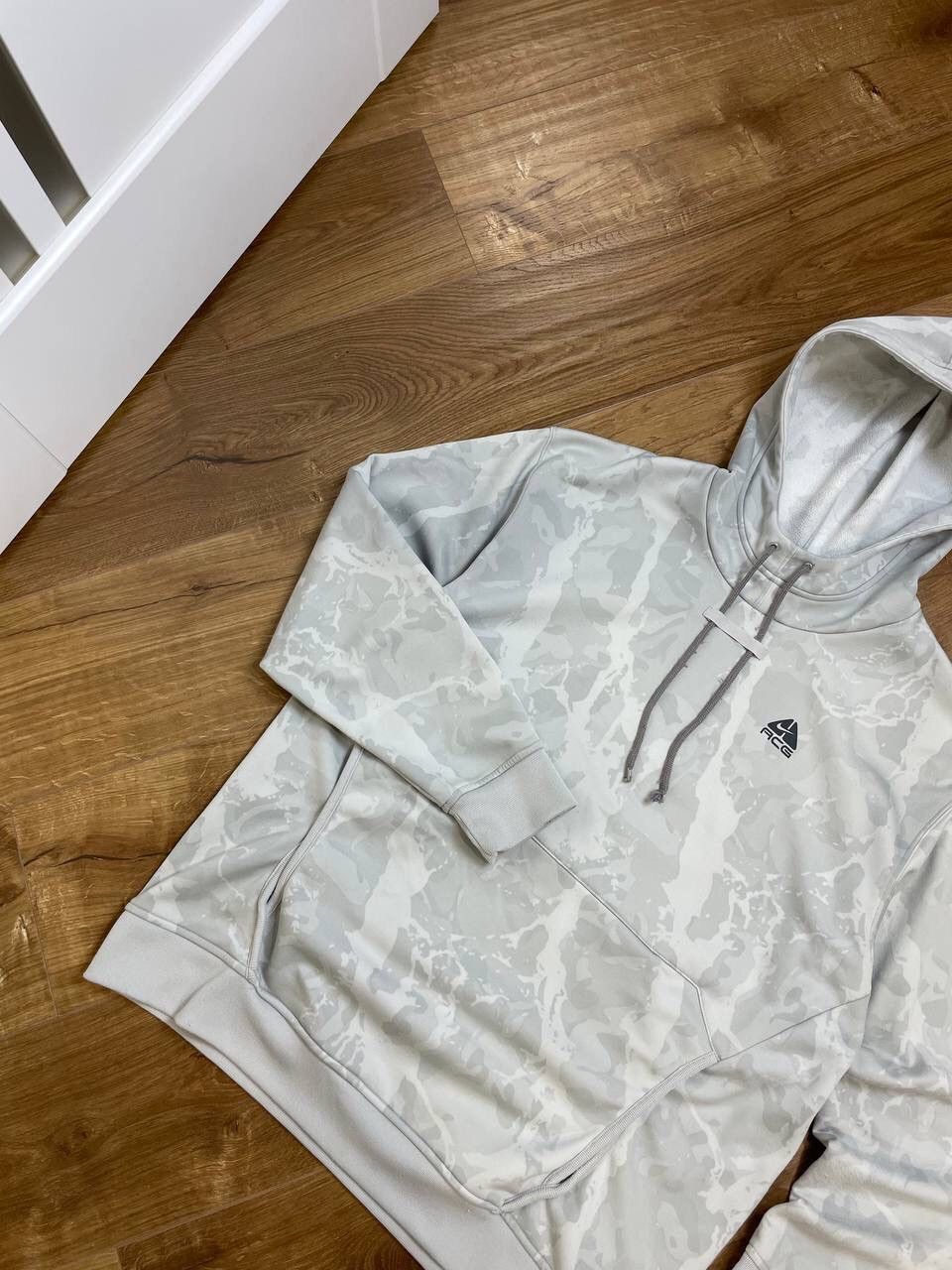 Nike ACG × Vintage Vintage Nike ACG Y2K Style Camo Grey Ninja Balaclava Hoodie Size US L / EU 52-54 / 3 - 5 Thumbnail