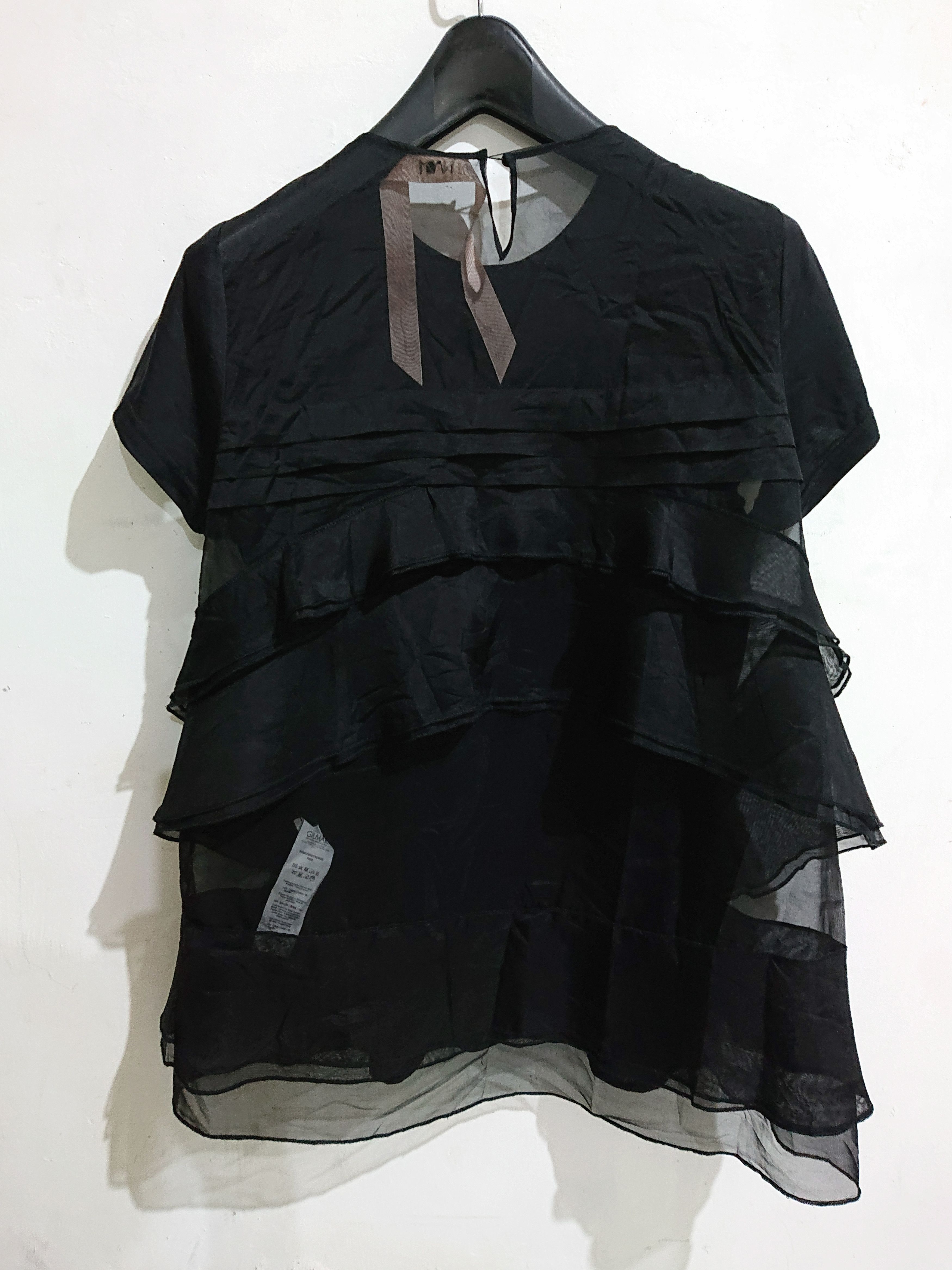 N21 N°21 BLACK SHIRT PLEATED/RUFFLES ORGANZA Size S / US 4 / IT 40 - 3 Thumbnail