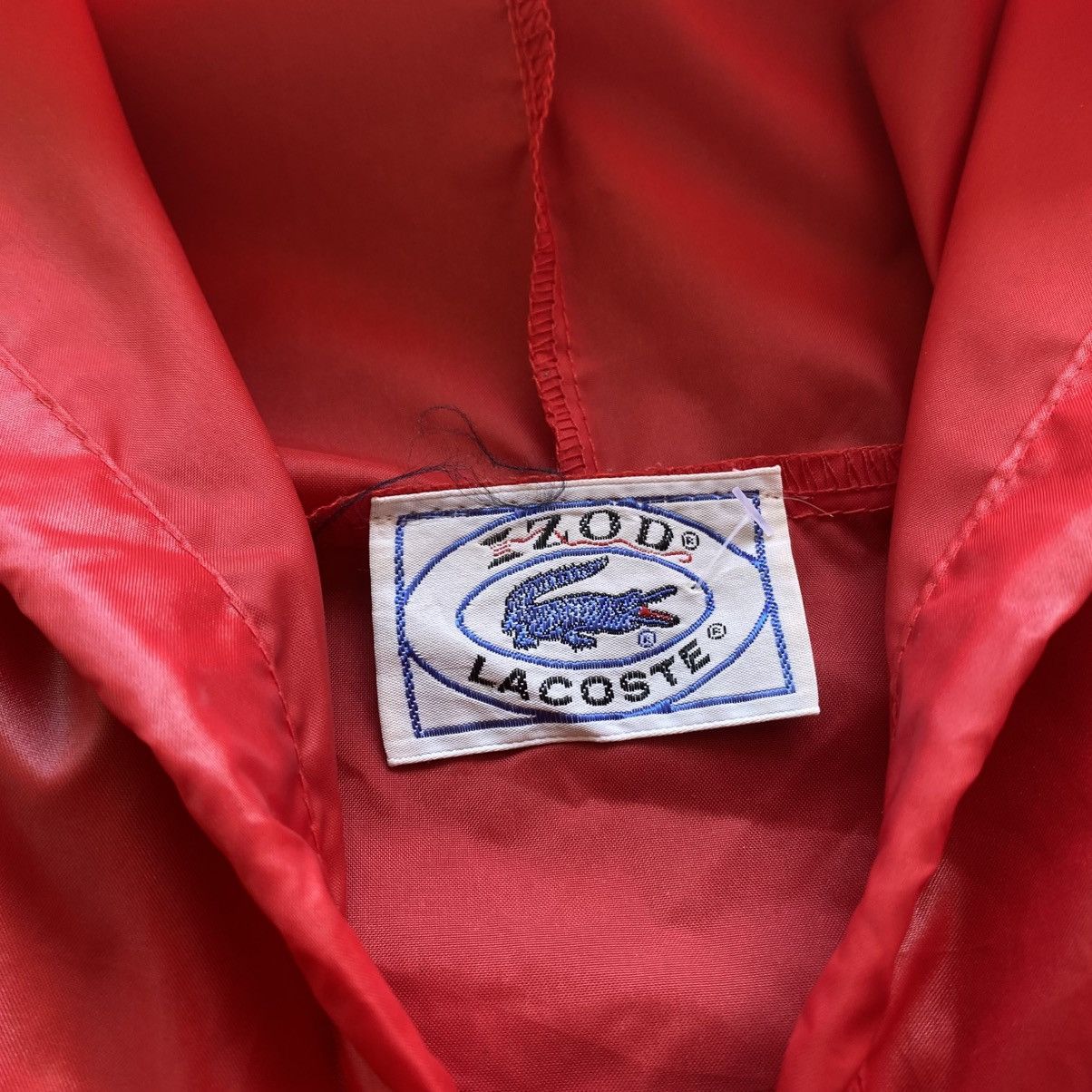 Lacoste 1980s IZOD LACOSTE Red Hoodie Windbreaker Size US M / EU 48-50 / 2 - 5 Thumbnail
