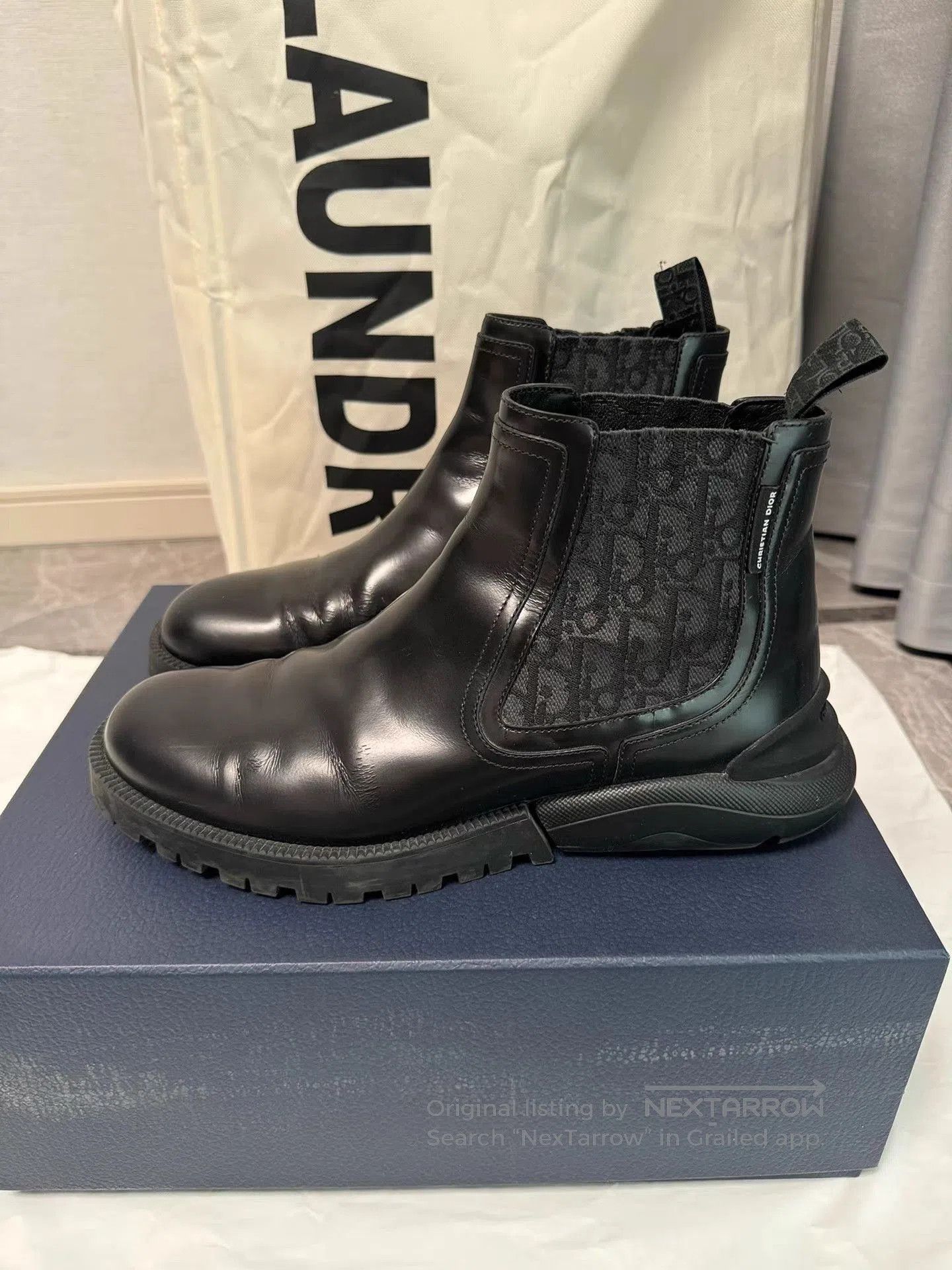 Dior Black Leather Chelsea Boots Size 7. Size US 7 / EU 40 - 1 Thumbnail
