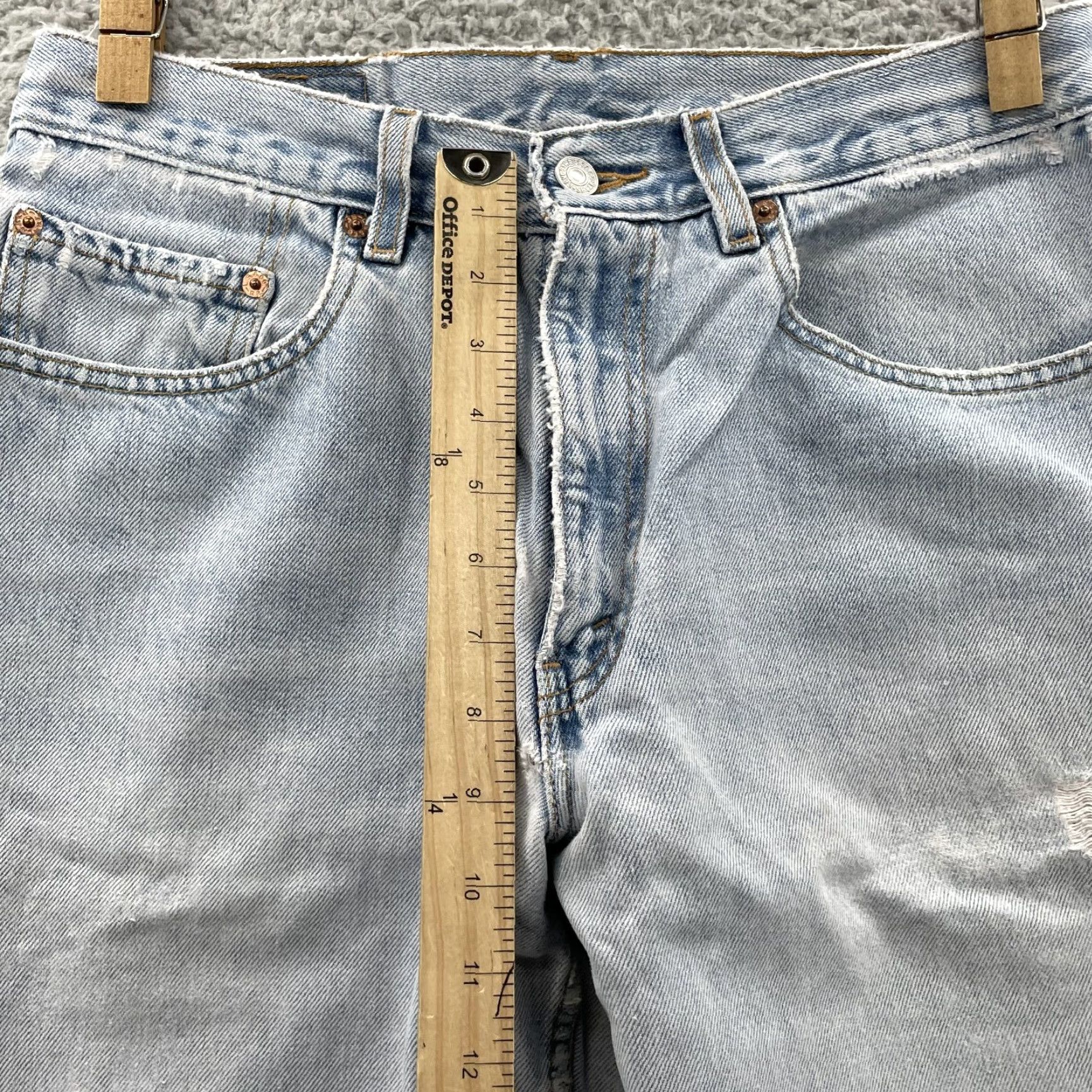Levi's VINTAGE Levi's 550 Jeans Men 31x34 Blue Denim Mid Rise Relaxed Straight 90s Streetwear Y2k American Fashion Mens Size US 29 - 6 Thumbnail