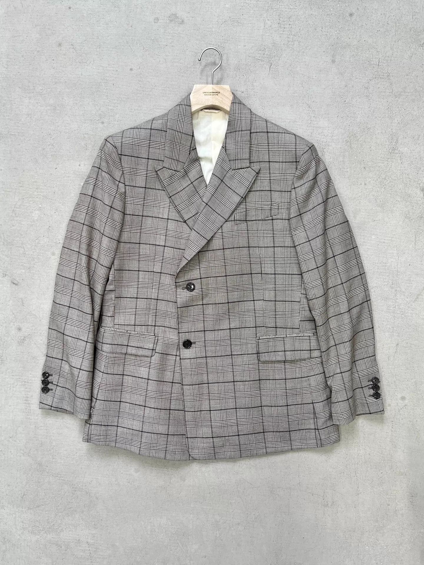 Raf Simons Raf Simons SS20 Virgin Wool Check Shaped Blazer 48 Size US M / EU 48-50 / 2 - 1 Thumbnail