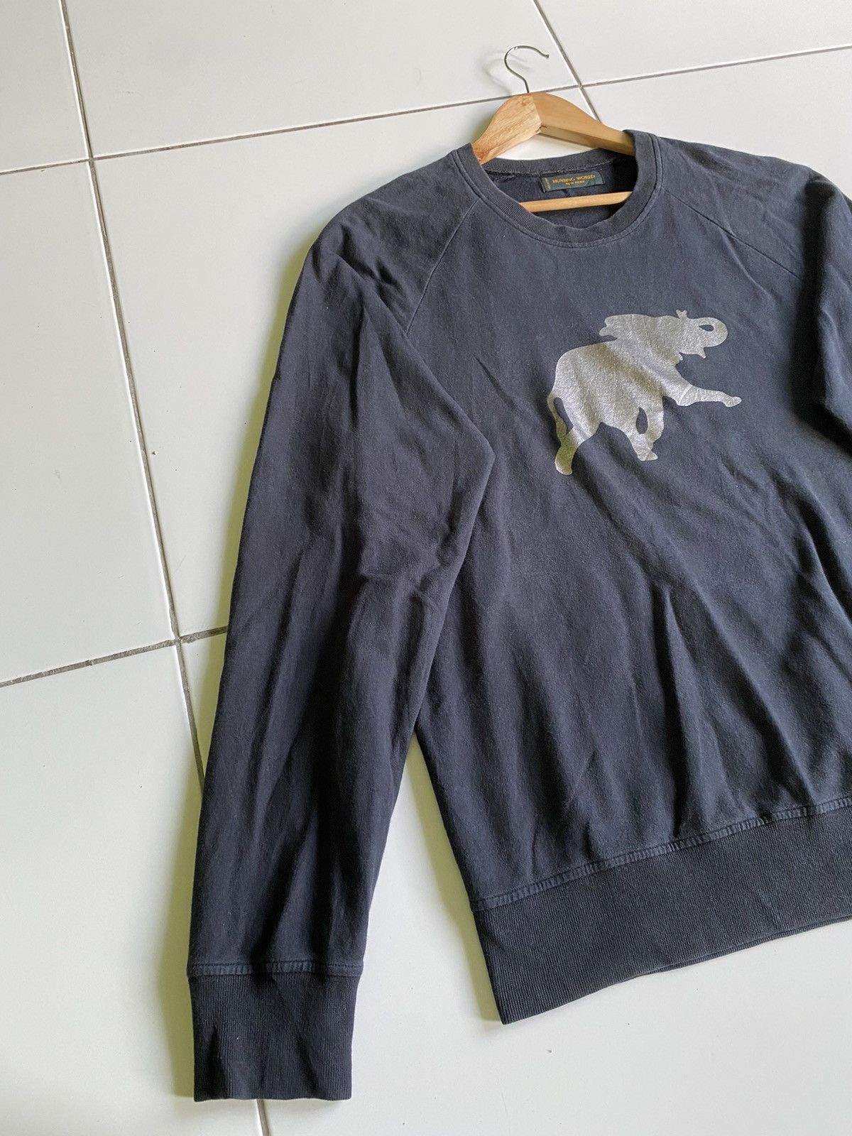 Vintage Hunting Word elephant Crewneck Size US L / EU 52-54 / 3 - 2 Thumbnail