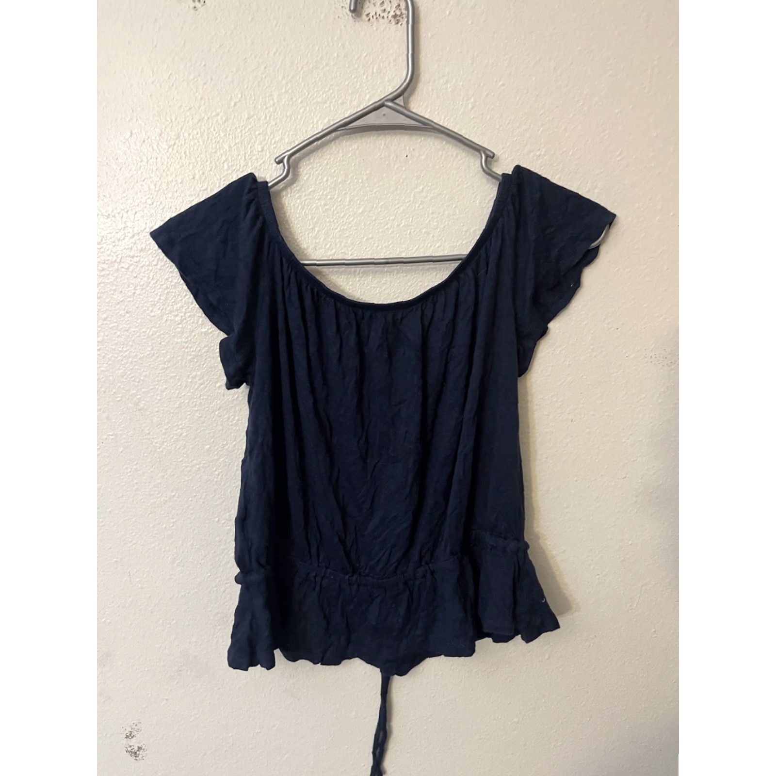 Vintage VINTAGE Aeropostale Women’s Juniors Navy Blue Flower Blouse Short Sleeve Shirt XS Women XS Blue Flower Shirt Blouse Juniors Size XS / US 0-2 / IT 36-38 - 3 Thumbnail