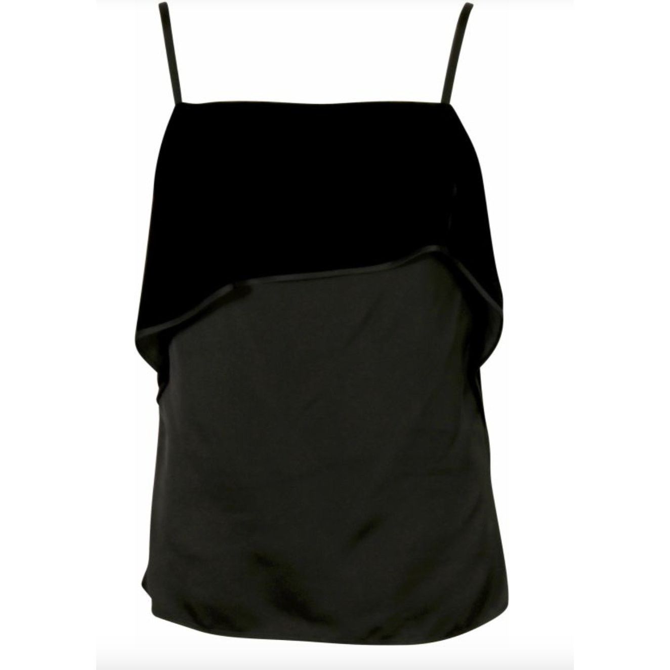 Helmut Lang Helmut Lang Layered velvet and sateen camisole Size M / US 6-8 / IT 42-44 - 1 Thumbnail