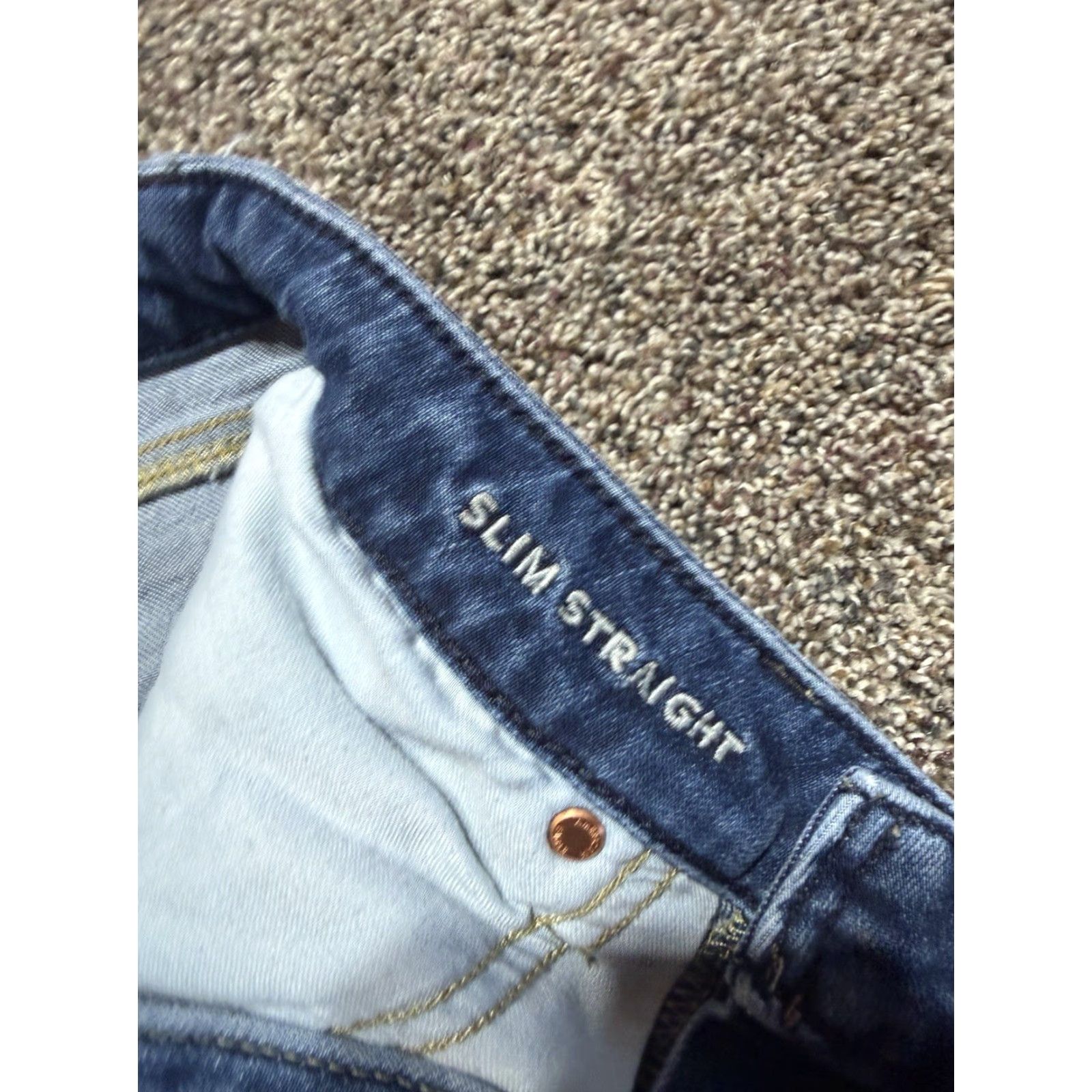 American Eagle Outfitters VINTAGE? No — American Eagle Slim Straight Men Jeans 30x32 Blue Denim Air Flex Plus Size US 30 / EU 46 - 4 Thumbnail