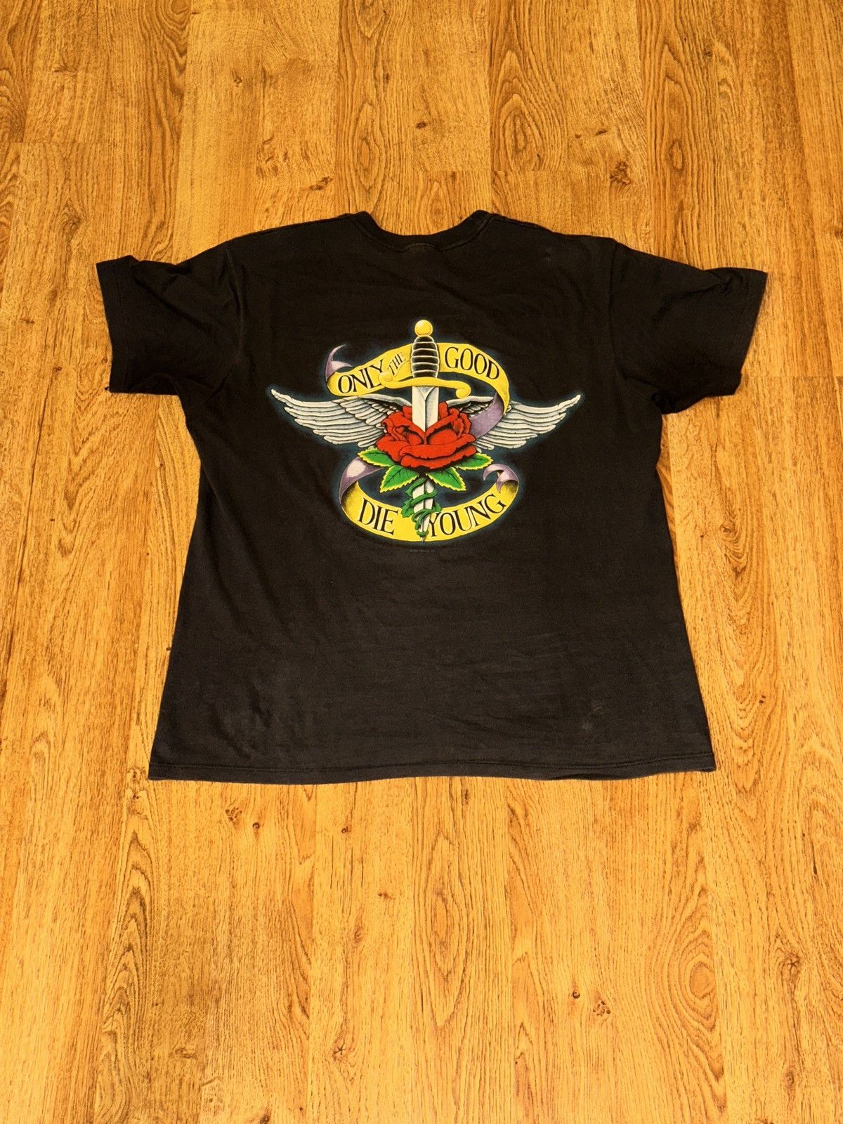 Band Tees Single Stitch Vtg 1989 BILLY JOEL Storm Front Band Tee LARGE Size US L / EU 52-54 / 3 - 8 Thumbnail