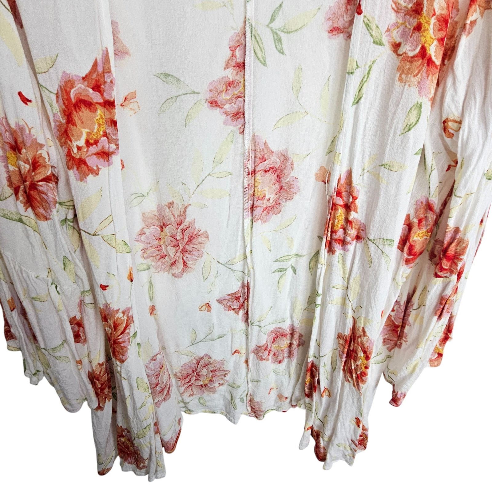 Torrid Torrid Womens Floral Chiffon Kimono Plus Size 1/2X Open Size XXL / US 16-18 / IT 52-54 - 4 Thumbnail