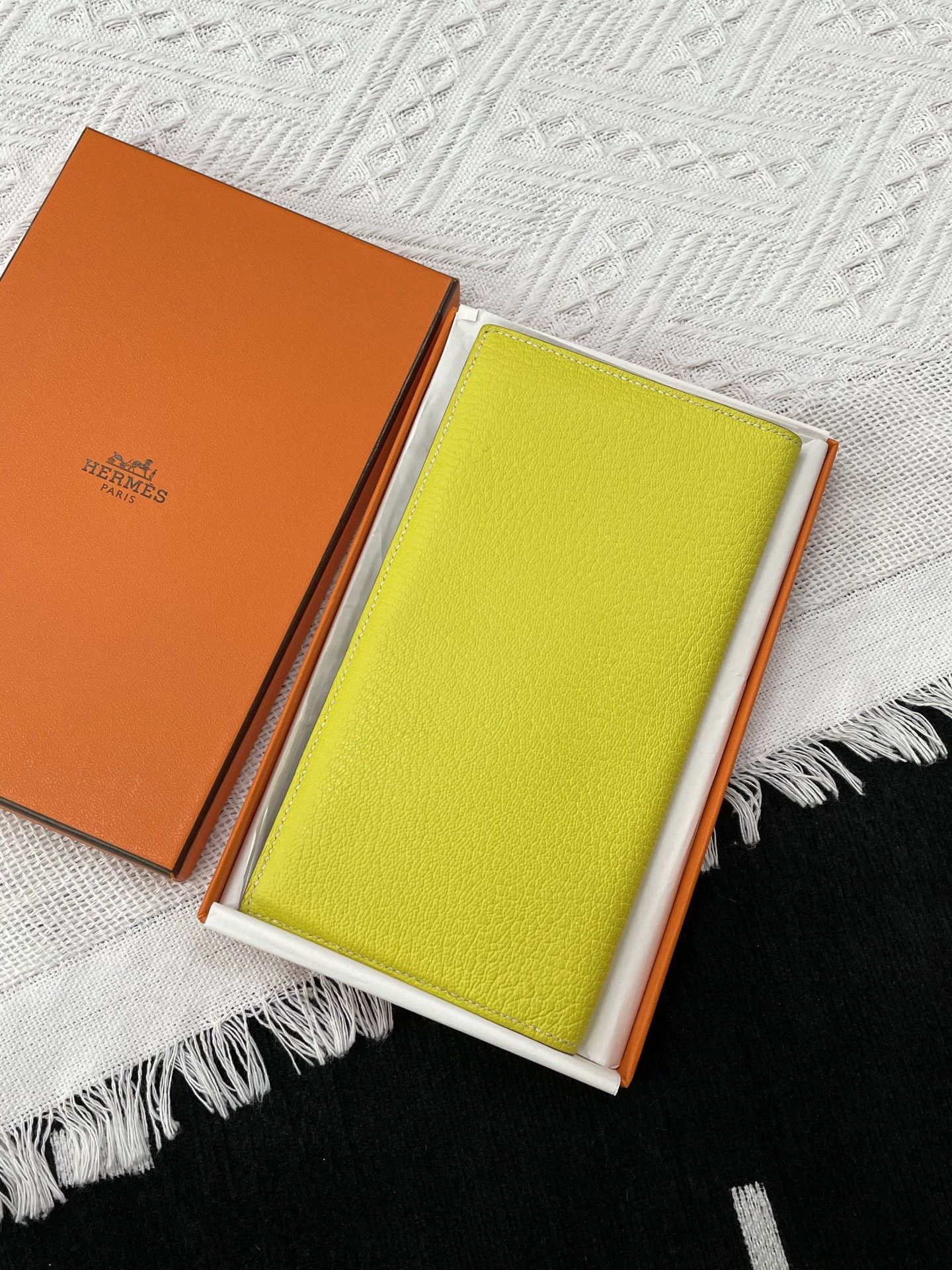 Hermes Hermes Yellow Long Bifold Wallet Unused P Size ONE SIZE - 2 Thumbnail