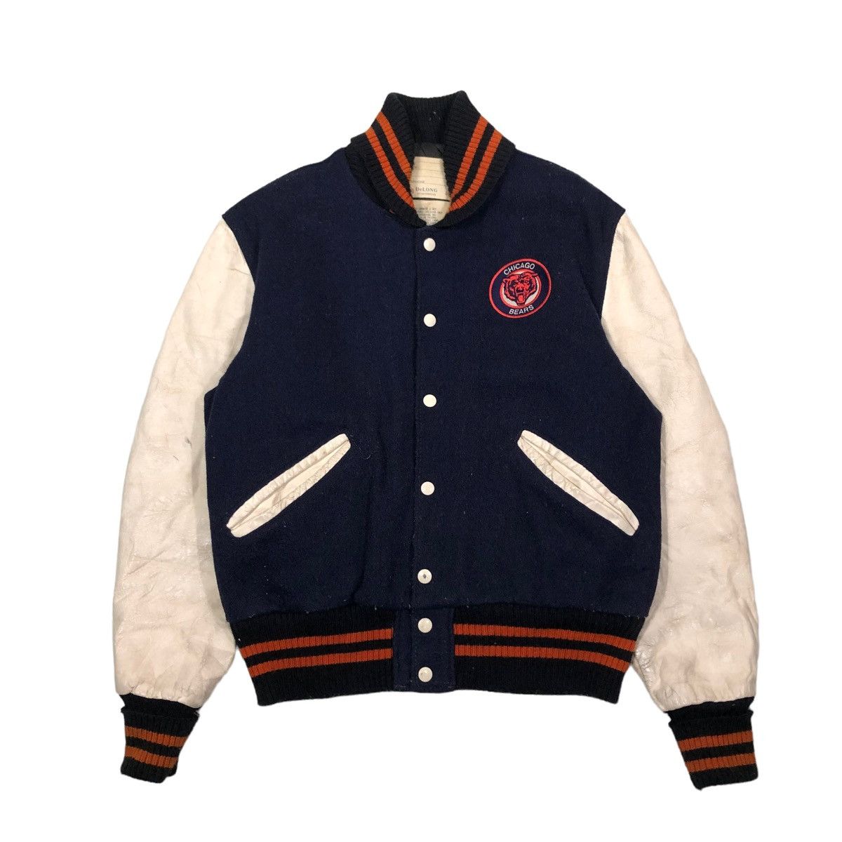 Toyo Enterprises 🔥VINTAGE LEATHER VARSITY JACKET DELONG USA CHICAGO BEARS Size US M / EU 48-50 / 2 - 1 Thumbnail