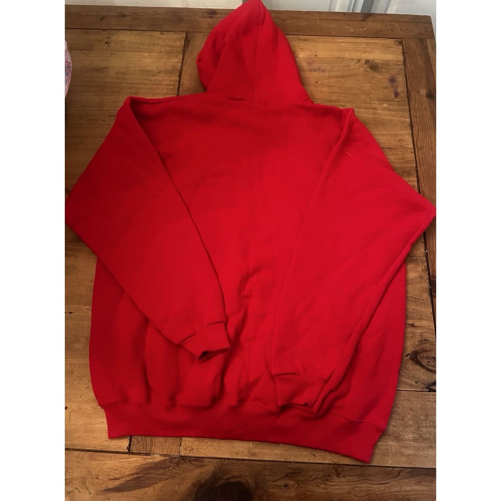Lee VINTAGE Lee Heavyweight Hoodie Sweatshirt Pullover Red 2XL Made in USA Mens Large Blank USA 2XL Hoodie Size US XXL / EU 58 / 5 - 4 Thumbnail