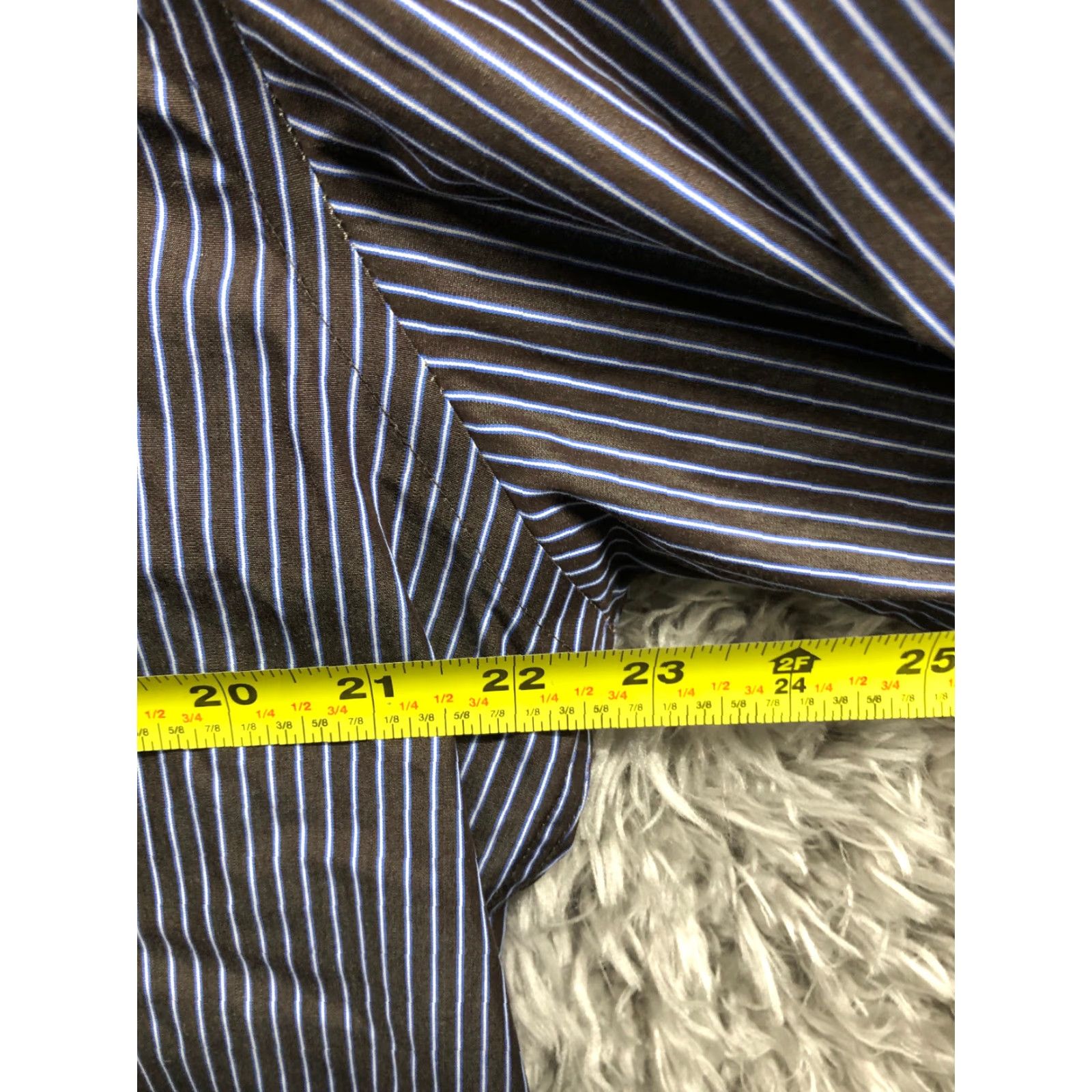 Pronto Uomo Pronto Uomo Shirt XLT Mens Black Striped Long Sleeve Spread Collar Shirt - Button-Up, Casual, Big & Tall, Classic Modern Outdoor Size US XL / EU 56 / 4 - 4 Thumbnail