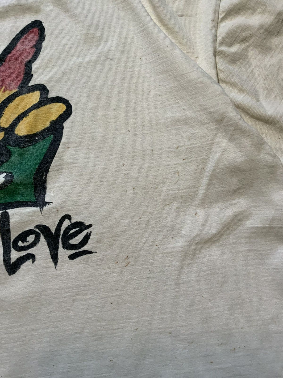 Vintage Vintage 90s Irie Blue Barbados One Love Peace Rasta T-Shirt Size US XL / EU 56 / 4 - 14 Thumbnail