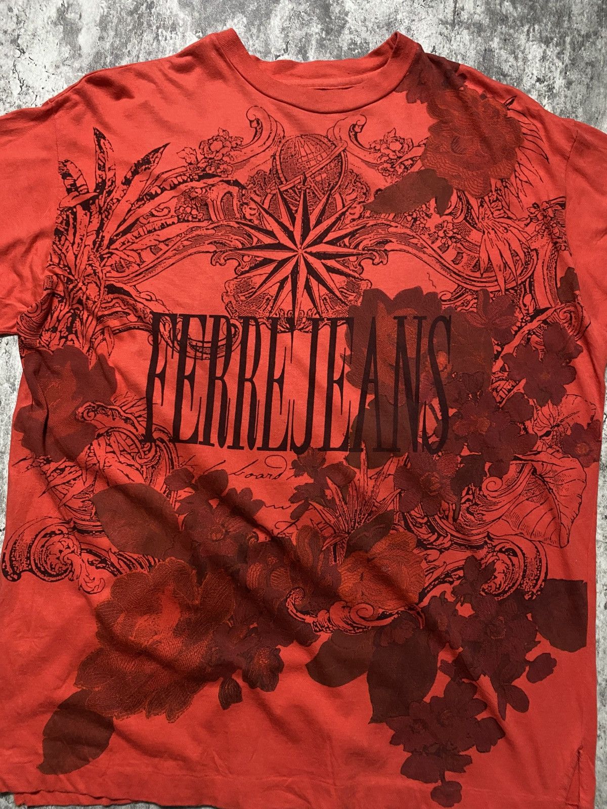 Designer × Vintage Vintage Ferre Jeans Print Tshirt Size US S / EU 44-46 / 1 - 2 Thumbnail