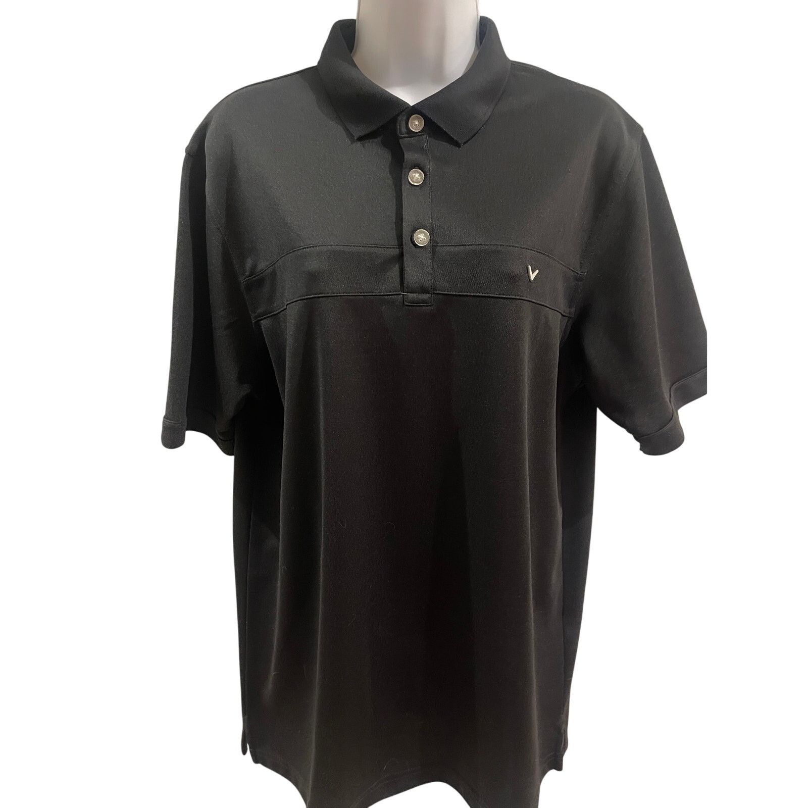 Callaway Golf CALLAWAY Men’s Black Performance Golf Polo – Size Medium Size US M / EU 48-50 / 2 - 1 Thumbnail