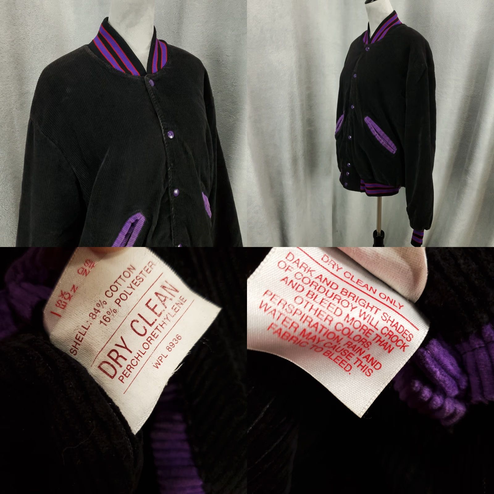 Vintage VINTAGE DeLong Cheer Leader Jacket Womens L Corduroy Varsity School 90s Cheerleading College USA Embroidered Logo Pockets Blue Jacket Size L / US 10 / IT 46 - 10 Thumbnail