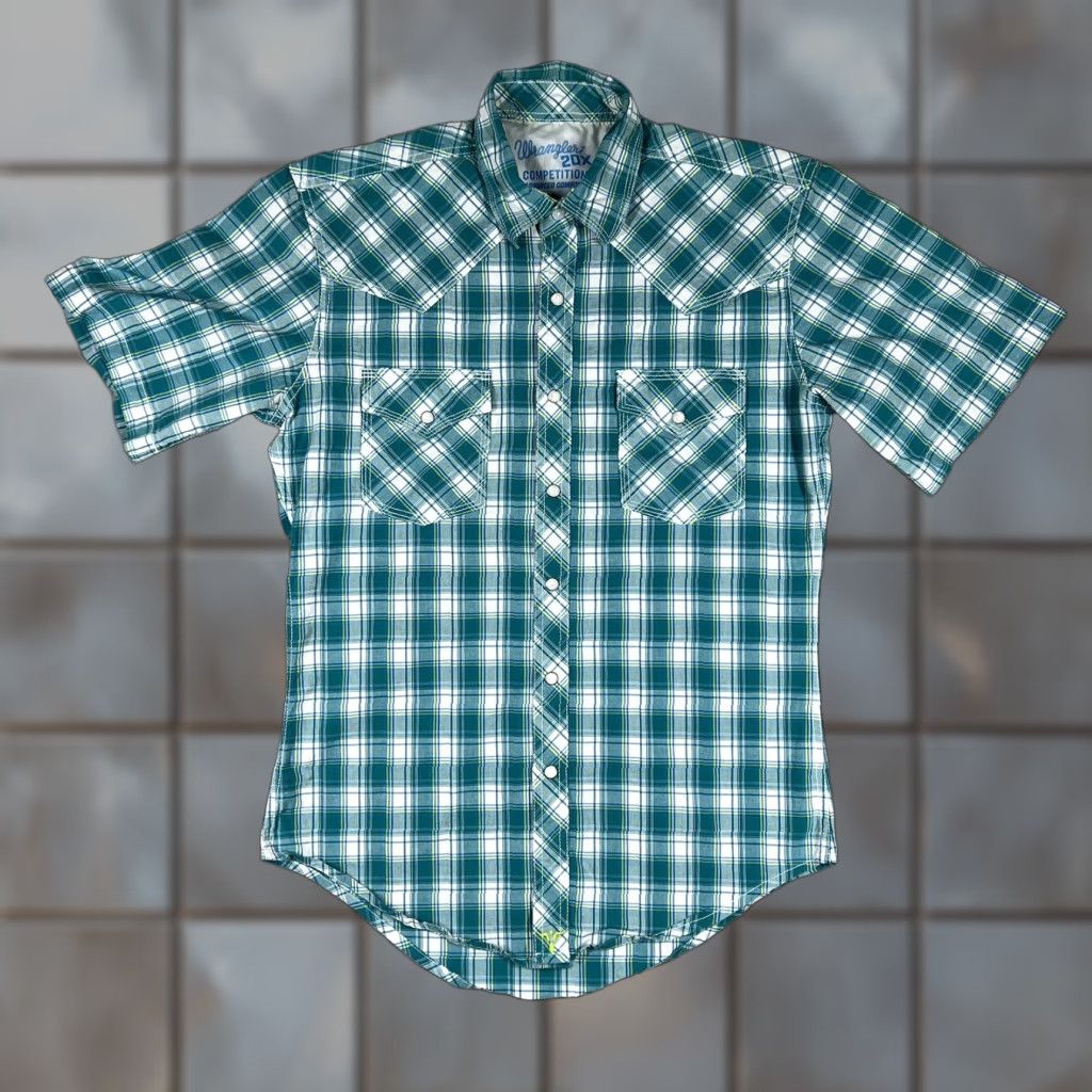 Wrangler Wrangler 20X Men's Small Pearl Snap Western Button-Up Shirt Teal Blue Plaid Size US S / EU 44-46 / 1 - 1 Thumbnail