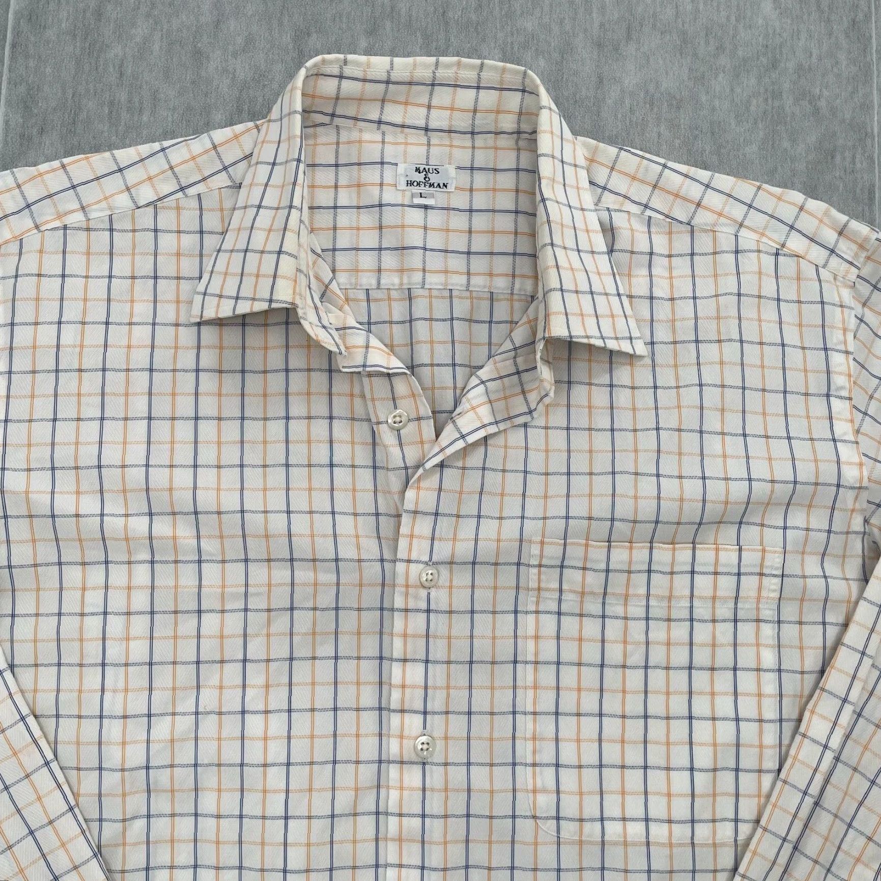Vintage VINTAGE Maus & Hoffman Shirt Adult Large White Check Long Sleeve Button Up Men L Size US L / EU 52-54 / 3 - 3 Thumbnail