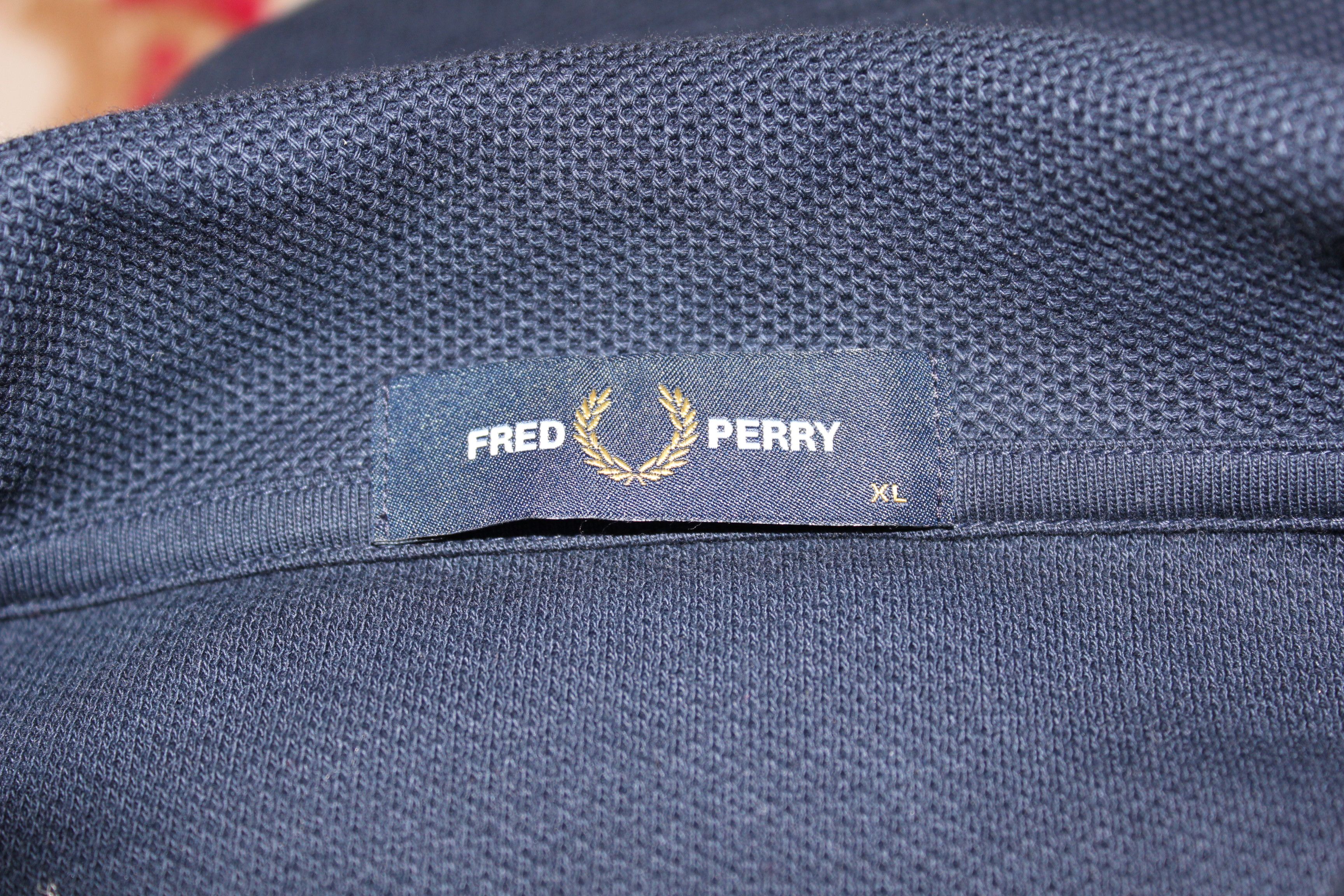 Fred Perry Men's FRED PERRY Long Sleeve Blue Zip Shirt Size US XL / EU 56 / 4 - 7 Thumbnail