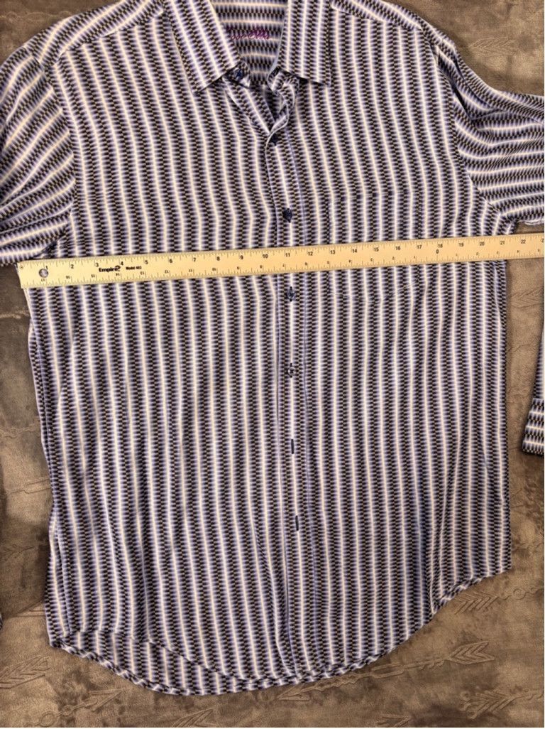 Tasso Elba Men's Tasso Elba Button Down Shirt XL Blue White Striped Size US S / EU 44-46 / 1 - 2 Thumbnail
