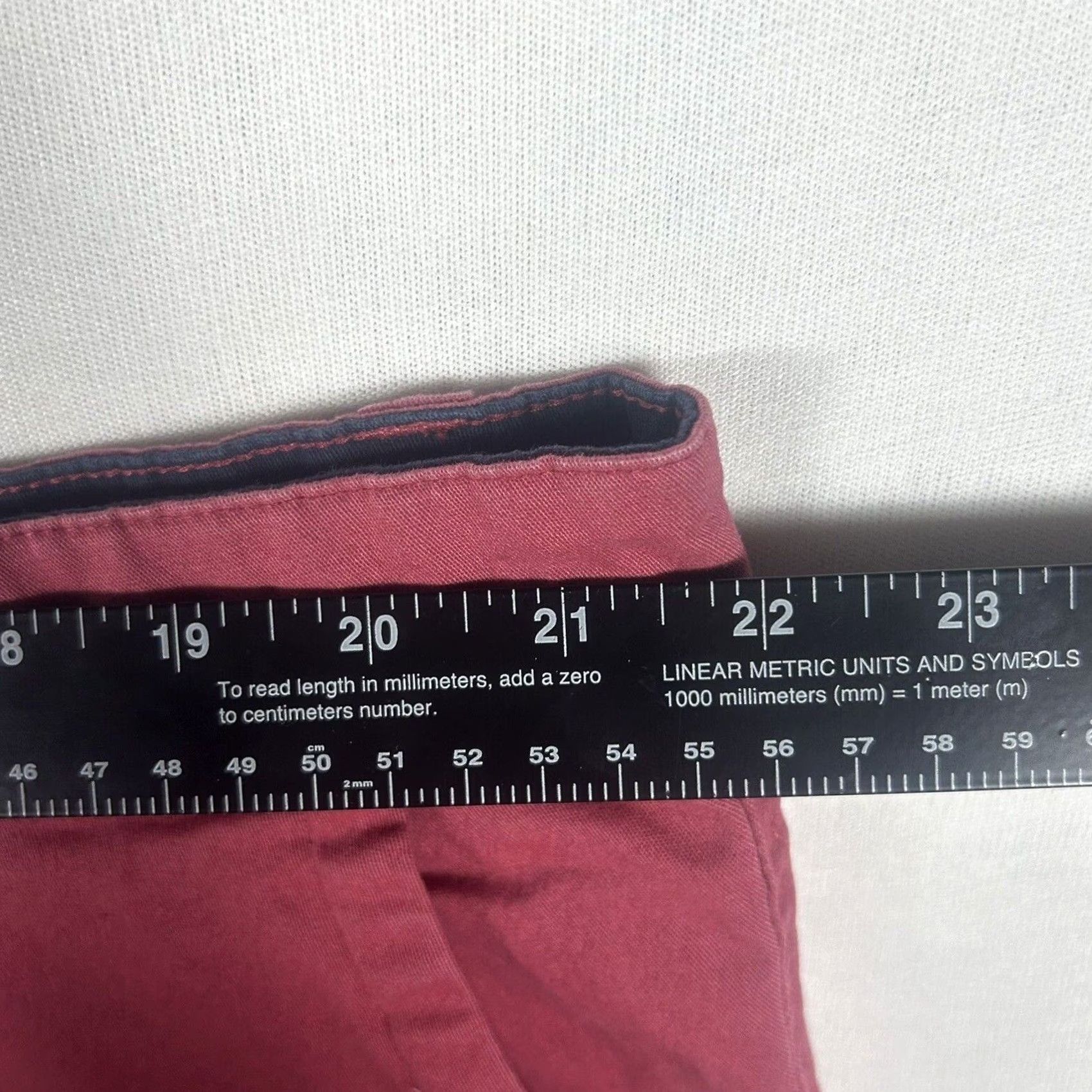 Vintage Rugby Men’s Chino Red Shorts Bermuda 42 Stretch Pockets Casual University Front Flat Front Cotton Spandex Bermuda Chino Shorts Mens 42 Red Size US 42 / EU 58 - 4 Thumbnail