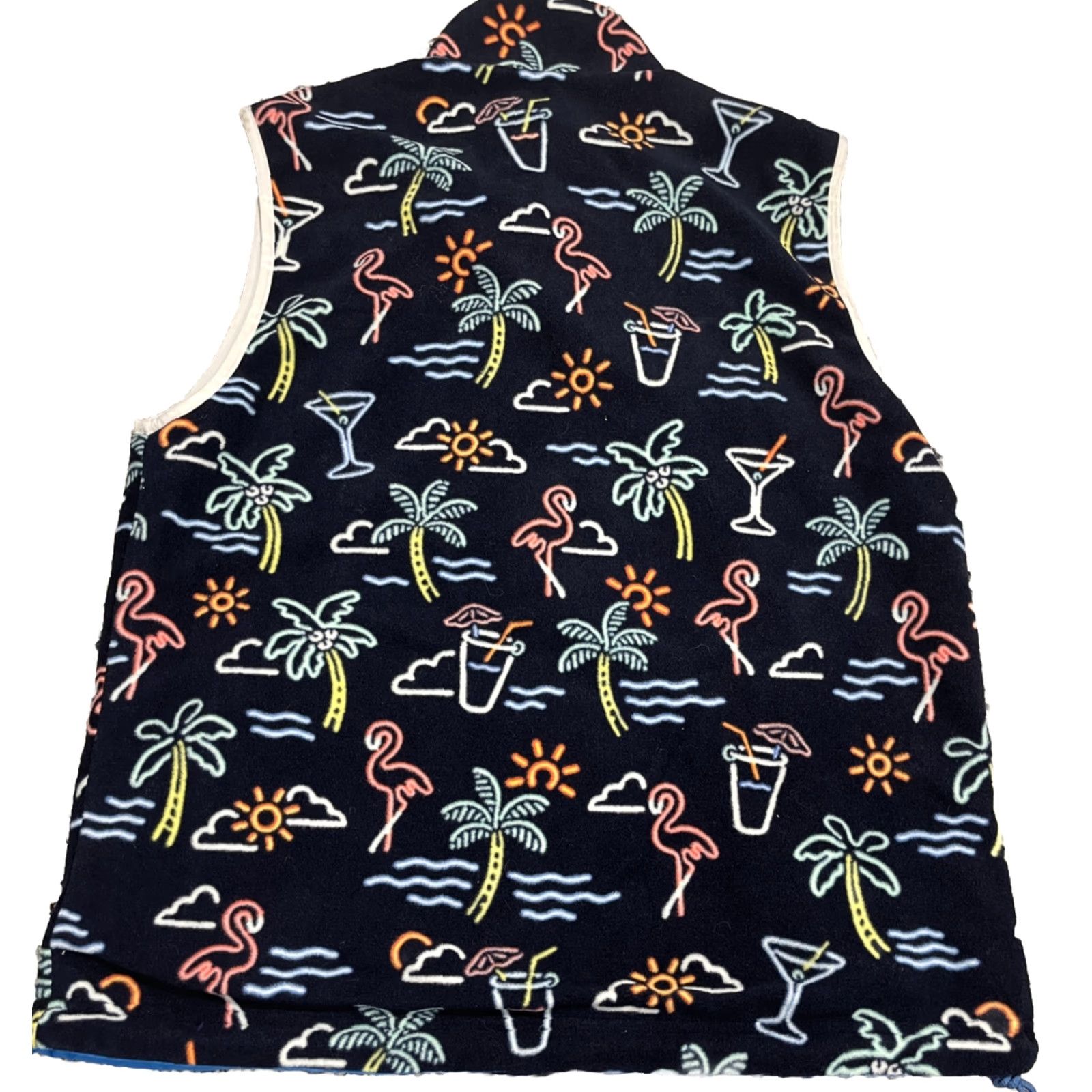 Chubbies Chubbies Vest Mens Large Reversible Quilted Beach Blue 501 Chubbies Vest Jacket Mens Size Large Blue Reversible Beach Theme Size US L / EU 52-54 / 3 - 2 Thumbnail