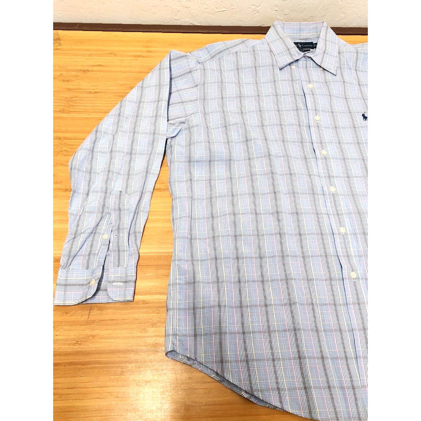 Polo Ralph Lauren Polo Ralph Lauren Shirt Men's Blue Pink Plaid Large Long Sleeve Button Blake Size US L / EU 52-54 / 3 - 3 Thumbnail