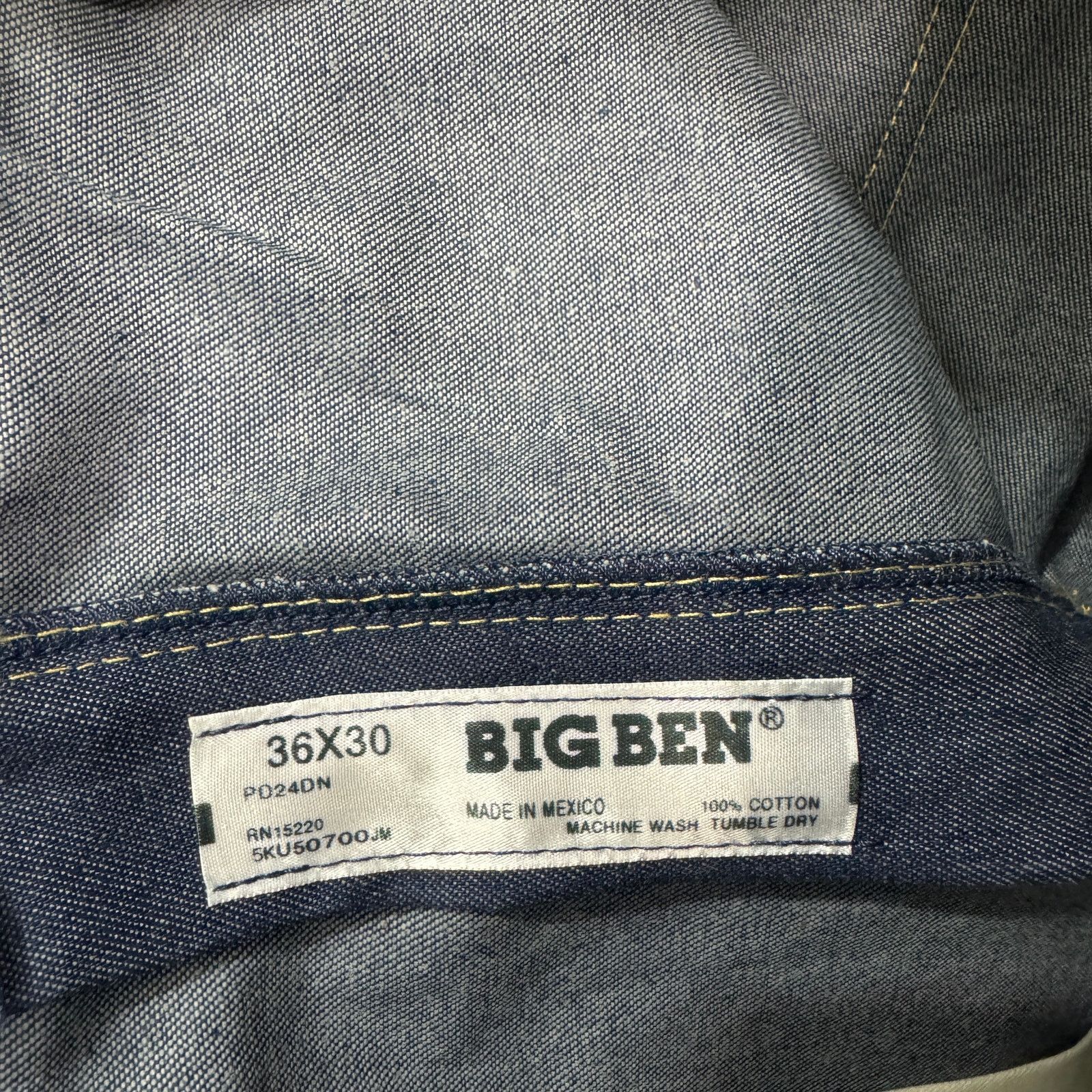 Vintage NEW Vintage Big Ben Dungarees Jeans Men's 36x30 Blue Size US 36 / EU 52 - 3 Thumbnail