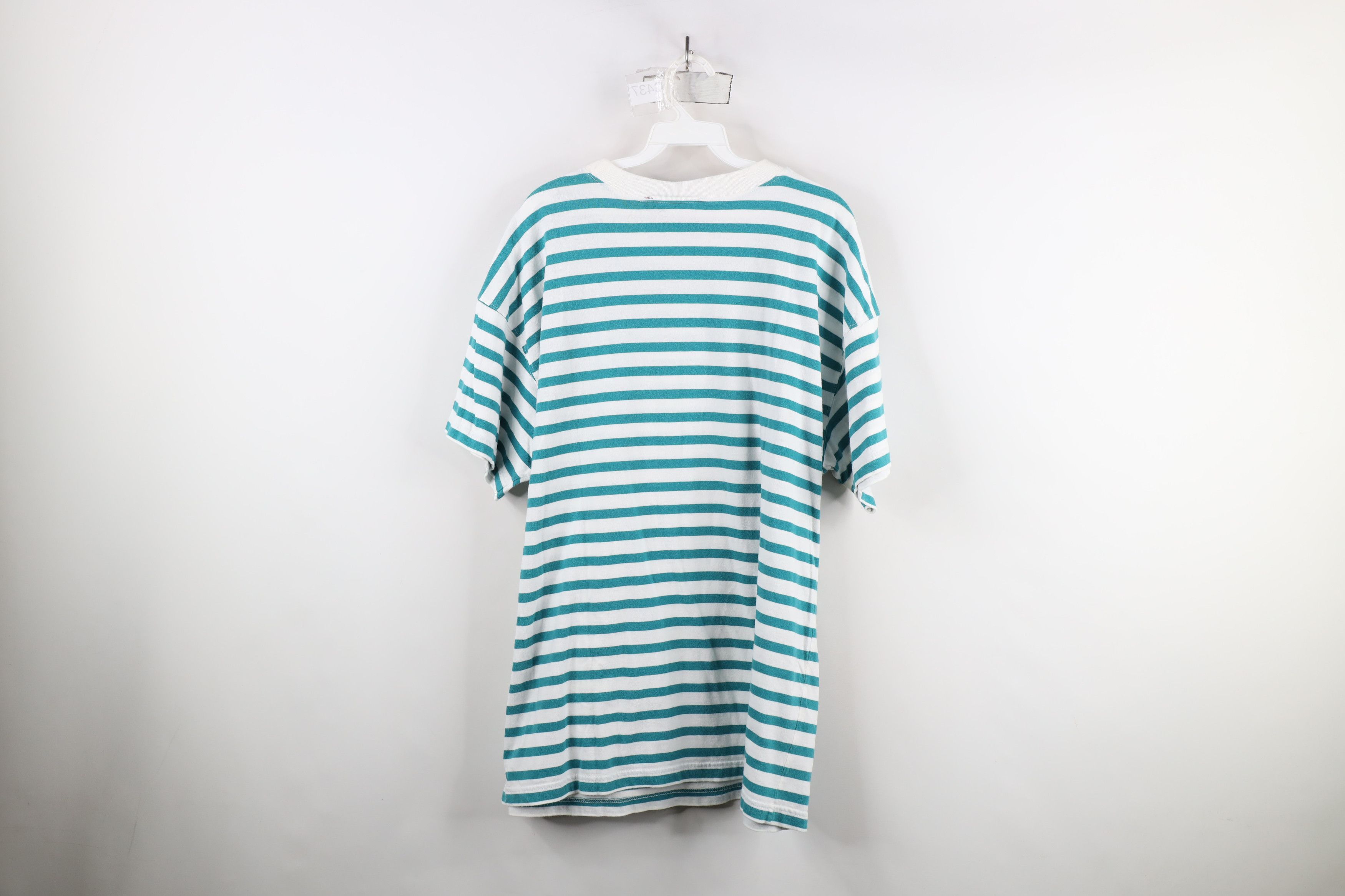 Vintage × Woolrich Woolen Mills Vintage 90s Woolrich Striped Block Short Sleeve T-Shirt Size US XL / EU 56 / 4 - 7 Thumbnail