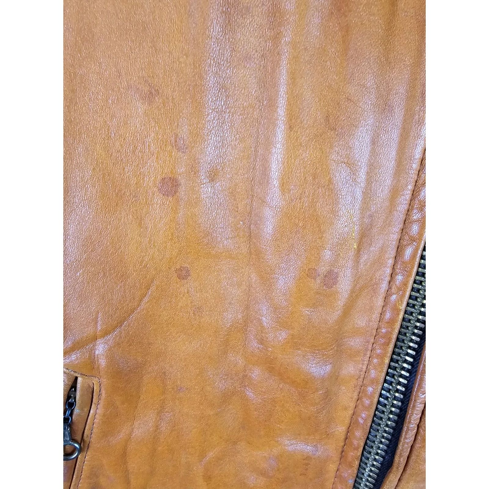 Schott VINTAGE UNBRANDED Brown MOTORCYCLE LEATHER JACKET SZ 38 Mens Jersey 60's 20 INCH Chest 24 INCH Shoulder to Cuff 25 INCH Top to Bottom Size US XXS / EU 40 - 5 Thumbnail