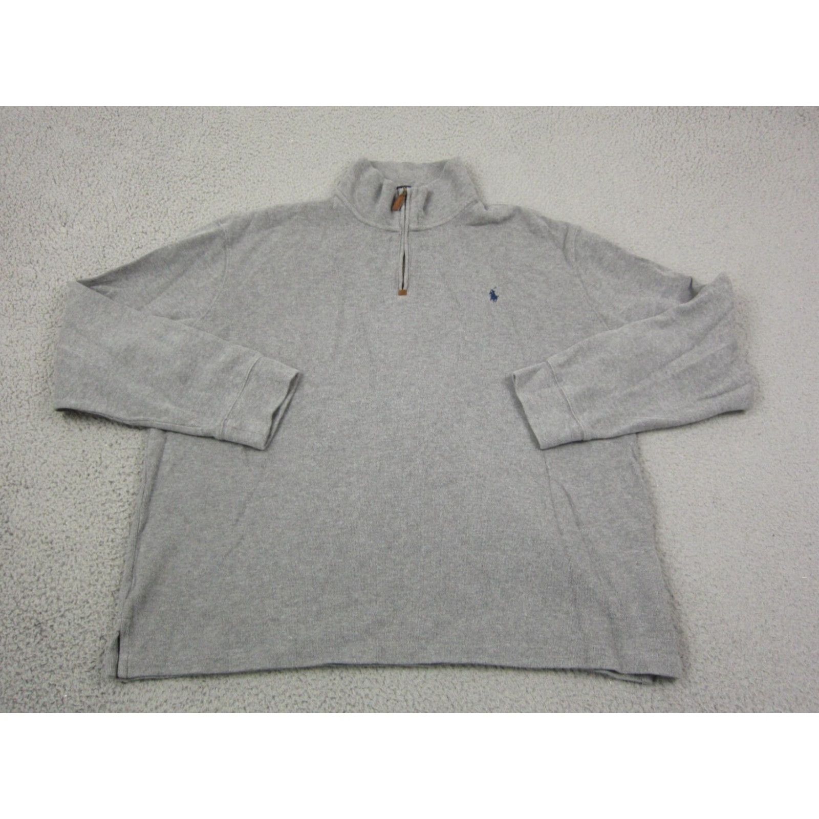 Polo Ralph Lauren Polo Ralph Lauren Sweatshirt Adult XL Gray 1/4 Zip Mock Neck 3/4 Zip Pullover Mens 90s Estate Rib Logo Zip Polo Ralph Lauren Sweatshirt Size US XL / EU 56 / 4 - 2 Thumbnail