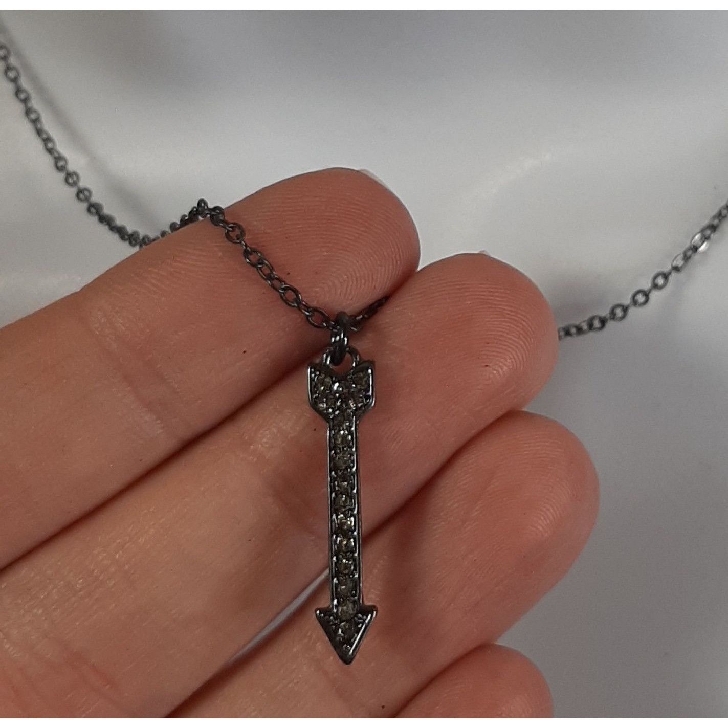 Other Dainty Arrow Pendant Necklace With Rhinestones Size ONE SIZE - 4 Thumbnail