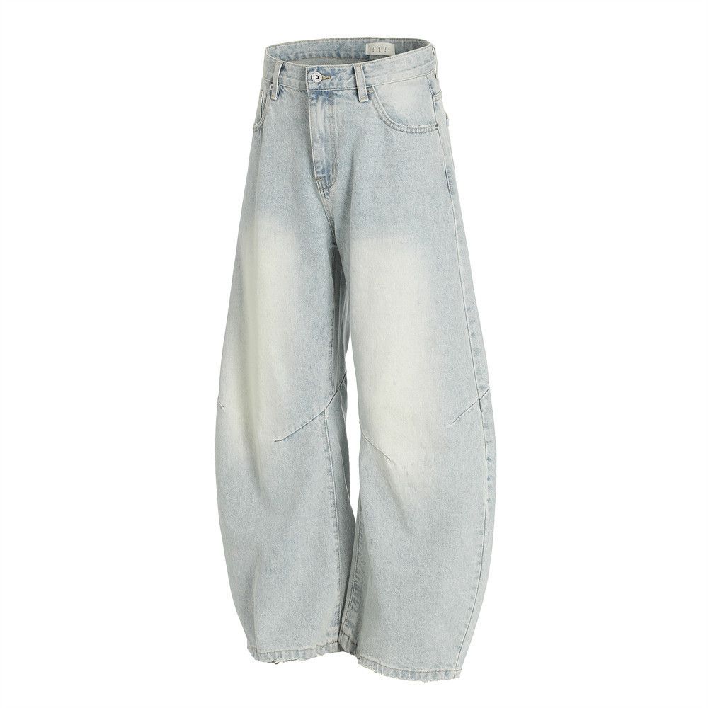 Japanese Brand × Jean Retro punk distressed loose light washed scimitar jeans Size US 32 / EU 48 - 2 Thumbnail