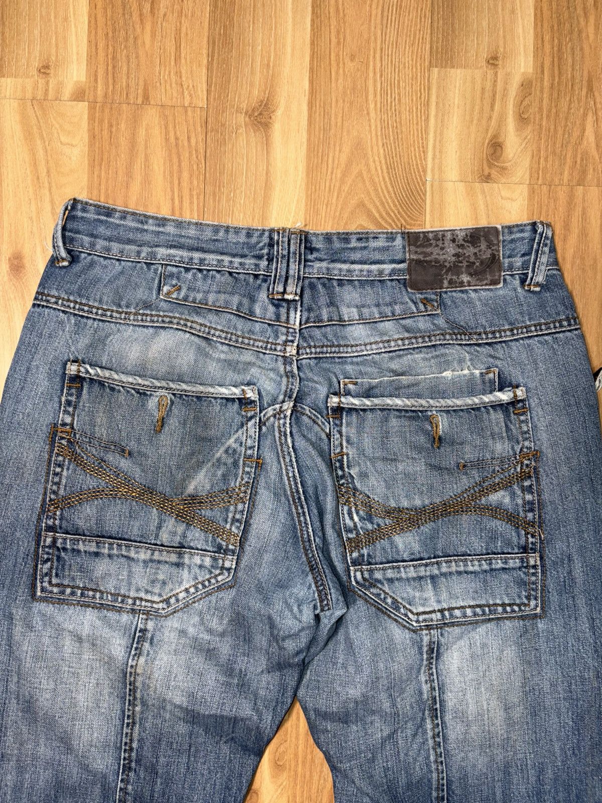 Japanese Brand VTG Kangaroo Poo Baggy Skate Y2K Double Knee Workwear 32x34 Size US 32 / EU 48 - 9 Thumbnail