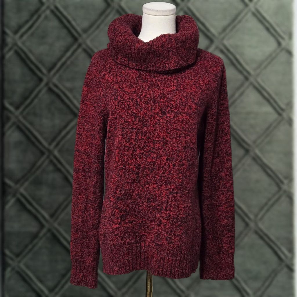 Vintage Lauren Jeans Co. Ralph Lauren Sweater Womens XL Red Cowl Neck Pullover Size XL / US 12-14 / IT 48-50 - 1 Thumbnail