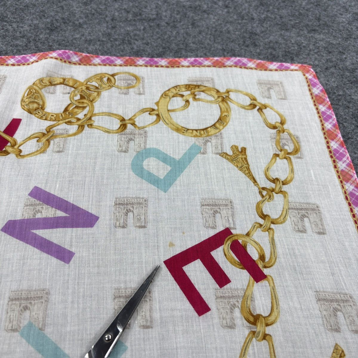 Celine × Vintage Handkerchief # E037 # Bandana # Neckerchief Size ONE SIZE - 6 Thumbnail