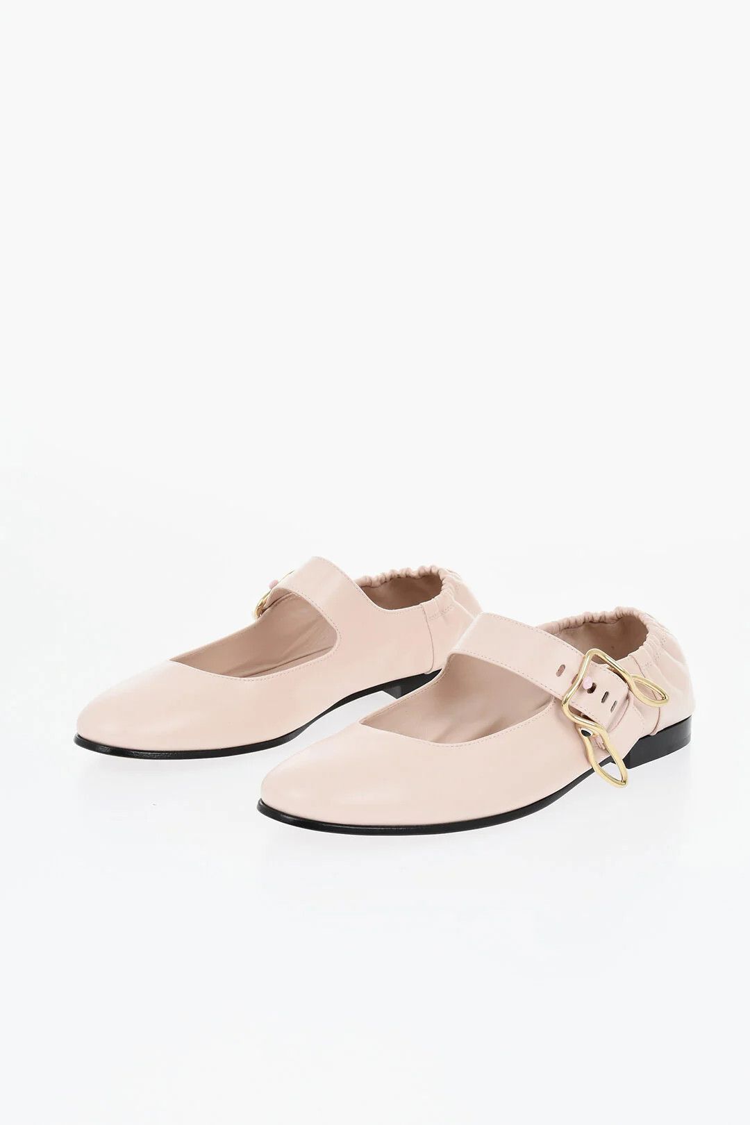 Bottega Veneta og1mm0426 Leather Mary Jane Ballerinas in Pink Size US 10 / IT 40 - 3 Thumbnail