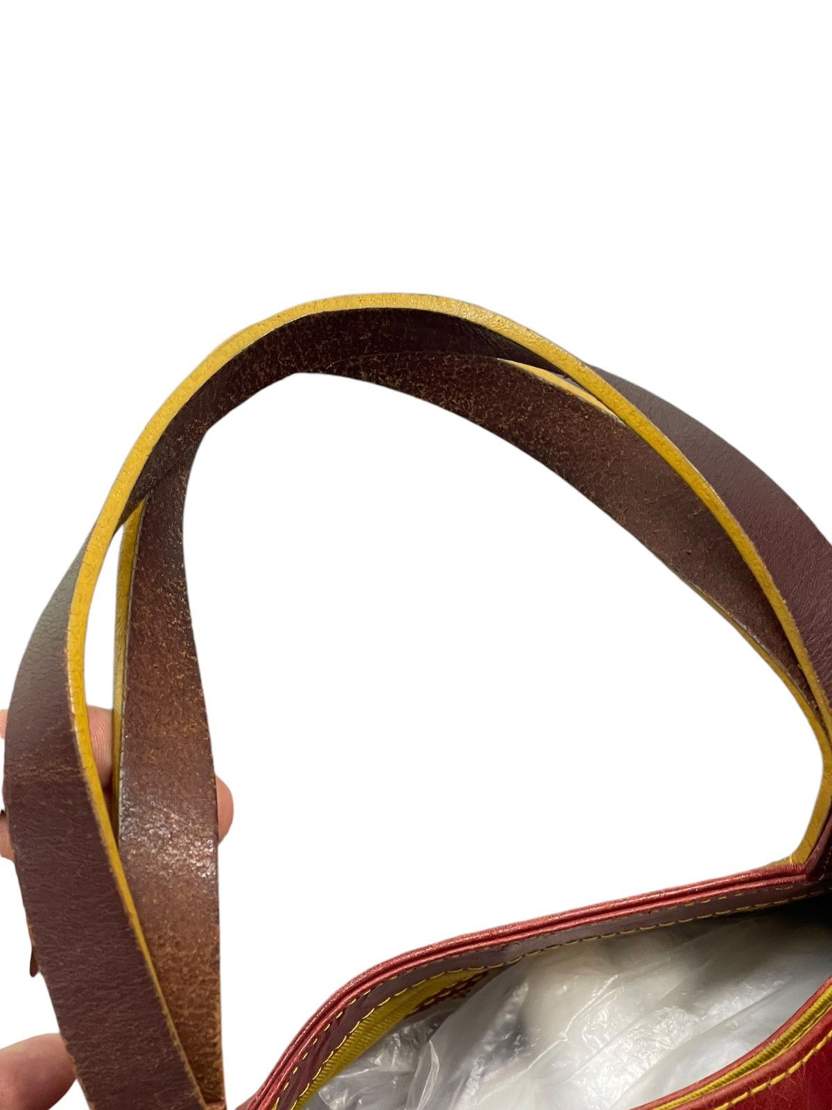 Genuine Leather Full Leather Pelle Borsa Burgundy Tote Bag 1🟩0 Size ONE SIZE - 20 Thumbnail