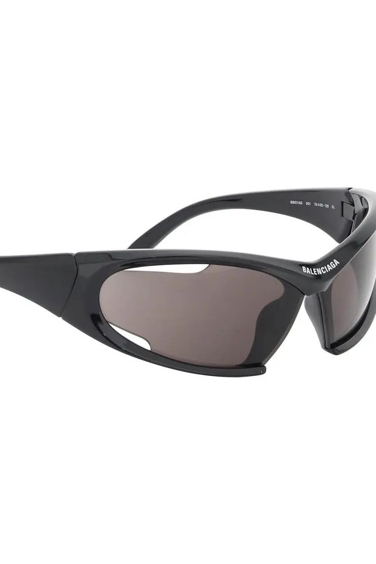 Black Dynamo Sunglasses BALENCIAGA DYNAMO ROUND SUNGLASSES GREY