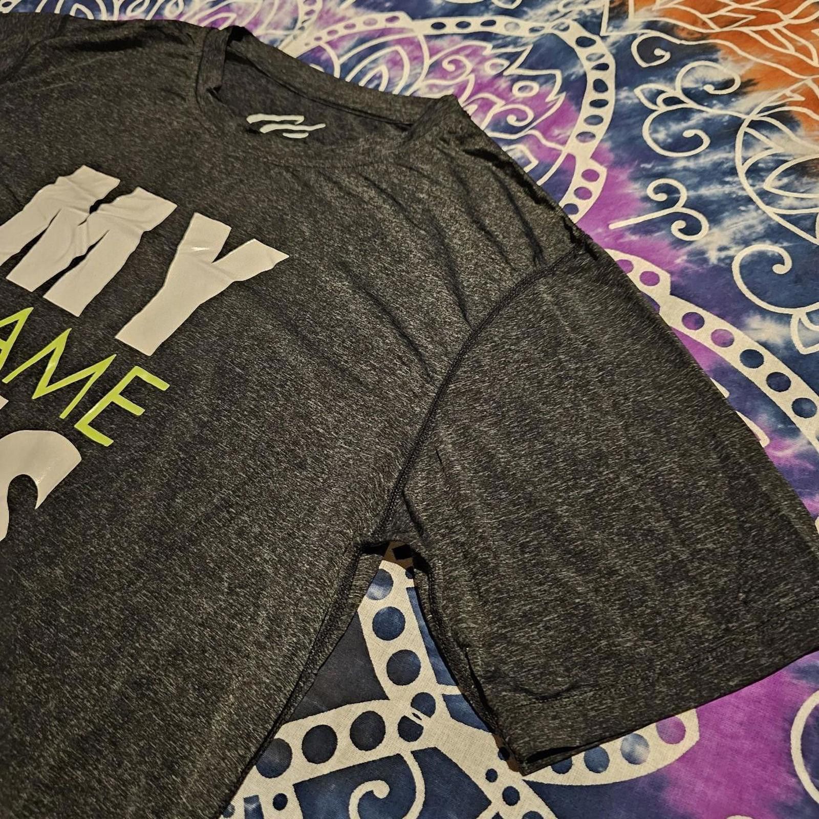 Designer Men's Grey and Green Active Faith T-shirt Size US M / EU 48-50 / 2 - 6 Thumbnail