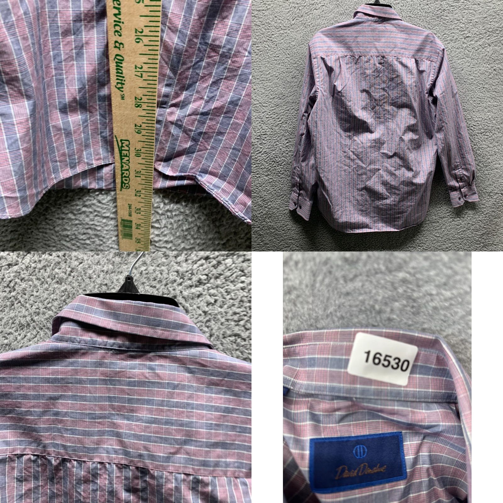 David Donahue **David Donahue Red Plaid Button-Up Shirt Adult Large Cotton** User: David Donahue Red Plaid Button-Up Shirt Adult Large Cotton Size 42R - 9 Thumbnail
