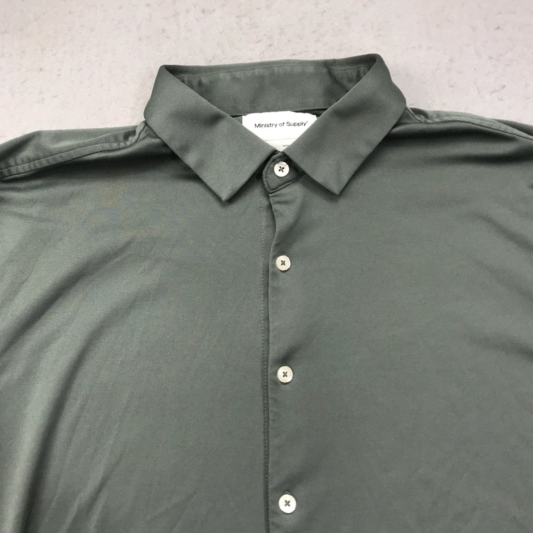 Vintage Ministry of Supply Shirt Mens XL Green Solid Preppy Button-Up Size US XL / EU 56 / 4 - 2 Thumbnail