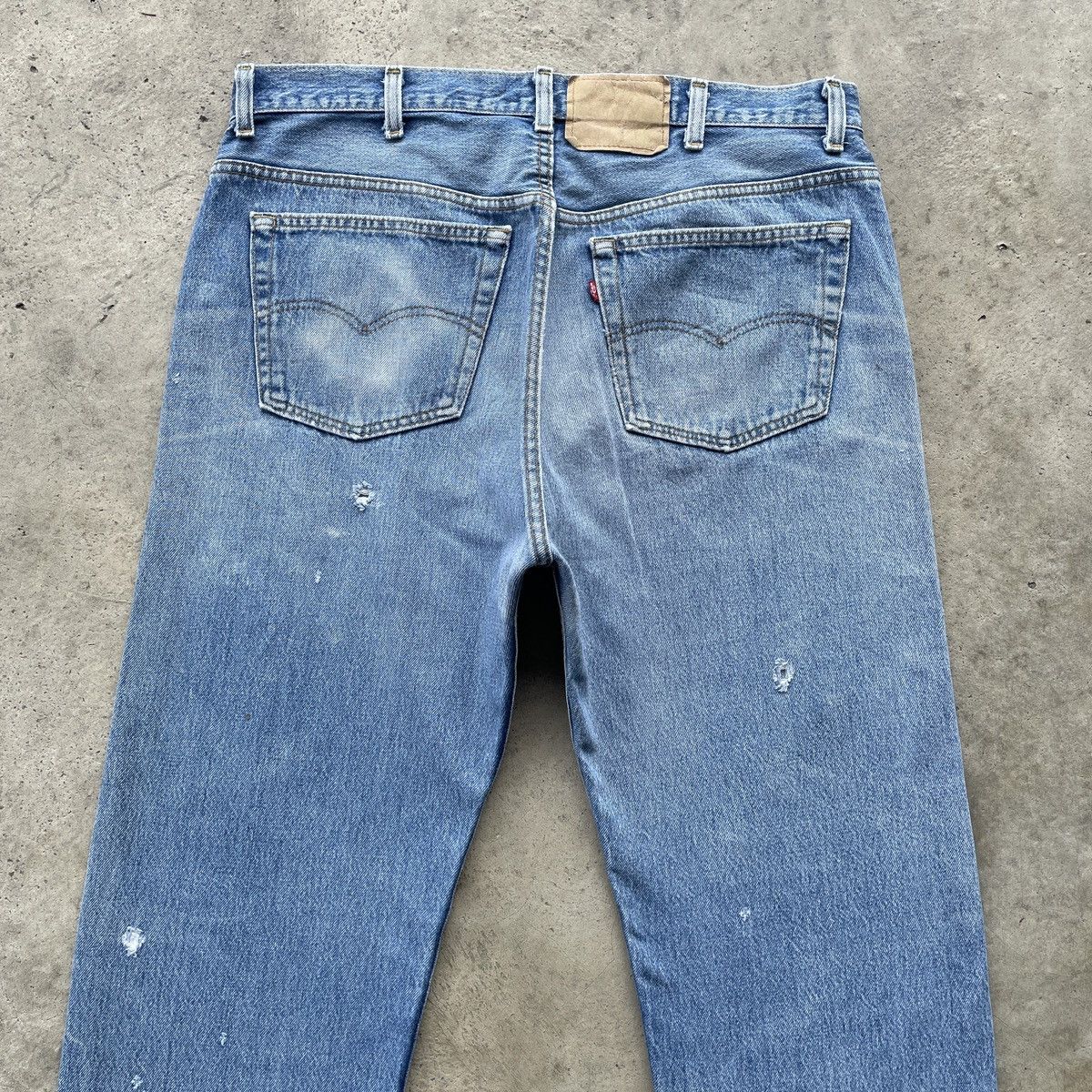 Levi's Vintage Clothing 90s Vintage Levi’s 501 USA THRASHED Sick Denim Jeans Pants Size US 37 - 12 Thumbnail