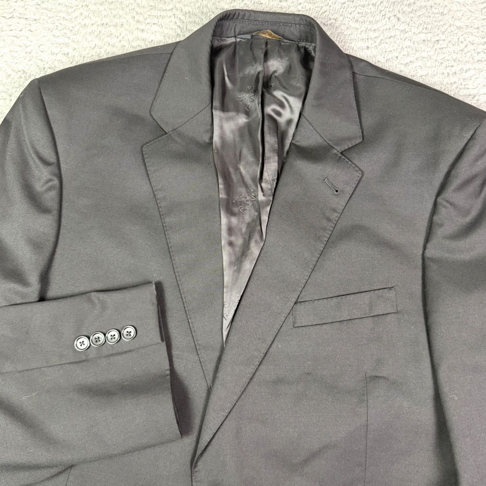 Jos. A. Bank Jos A Bank Signature Gold Suit Jacket Pants Set Mens 44R 34x30 Black Wool Size 44R - 3 Thumbnail