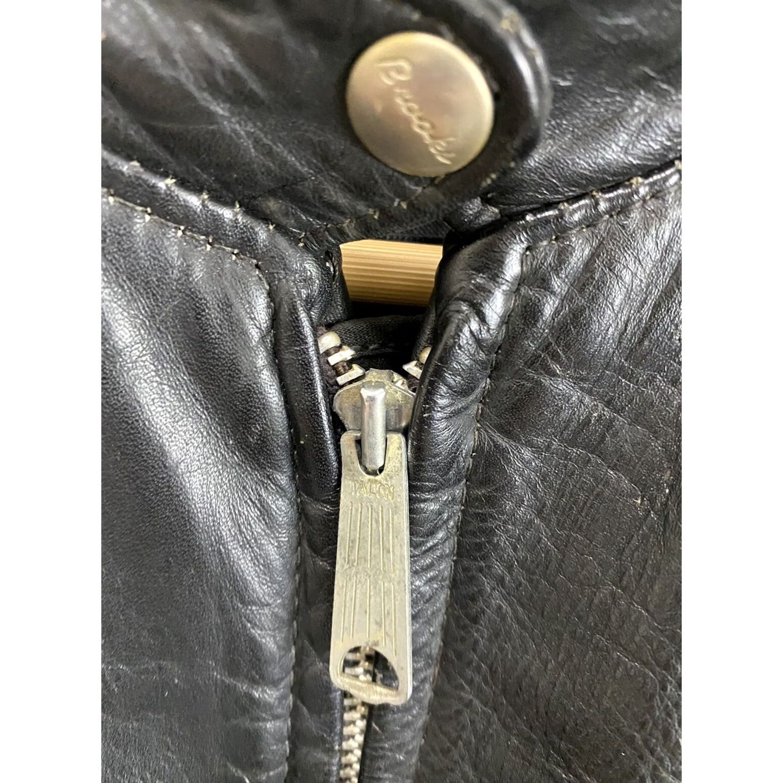 Brooks VTG 60s Brooks Gold Label Leather Motorcycle Jacket Biker Mens S Gold Tag Vintage Leather Jacket Size US S / EU 44-46 / 1 - 4 Thumbnail