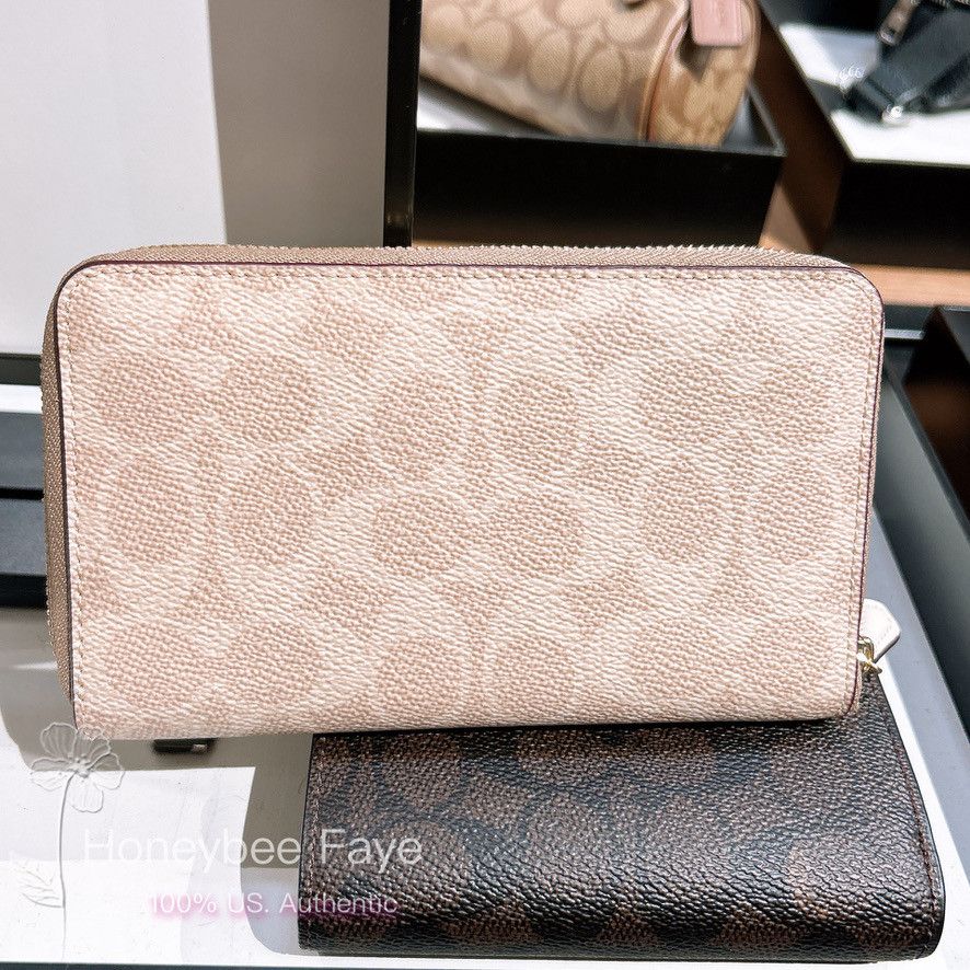 Coach Medium Id Zip Wallet In Signature Canvas CW781 Size ONE SIZE - 3 Thumbnail